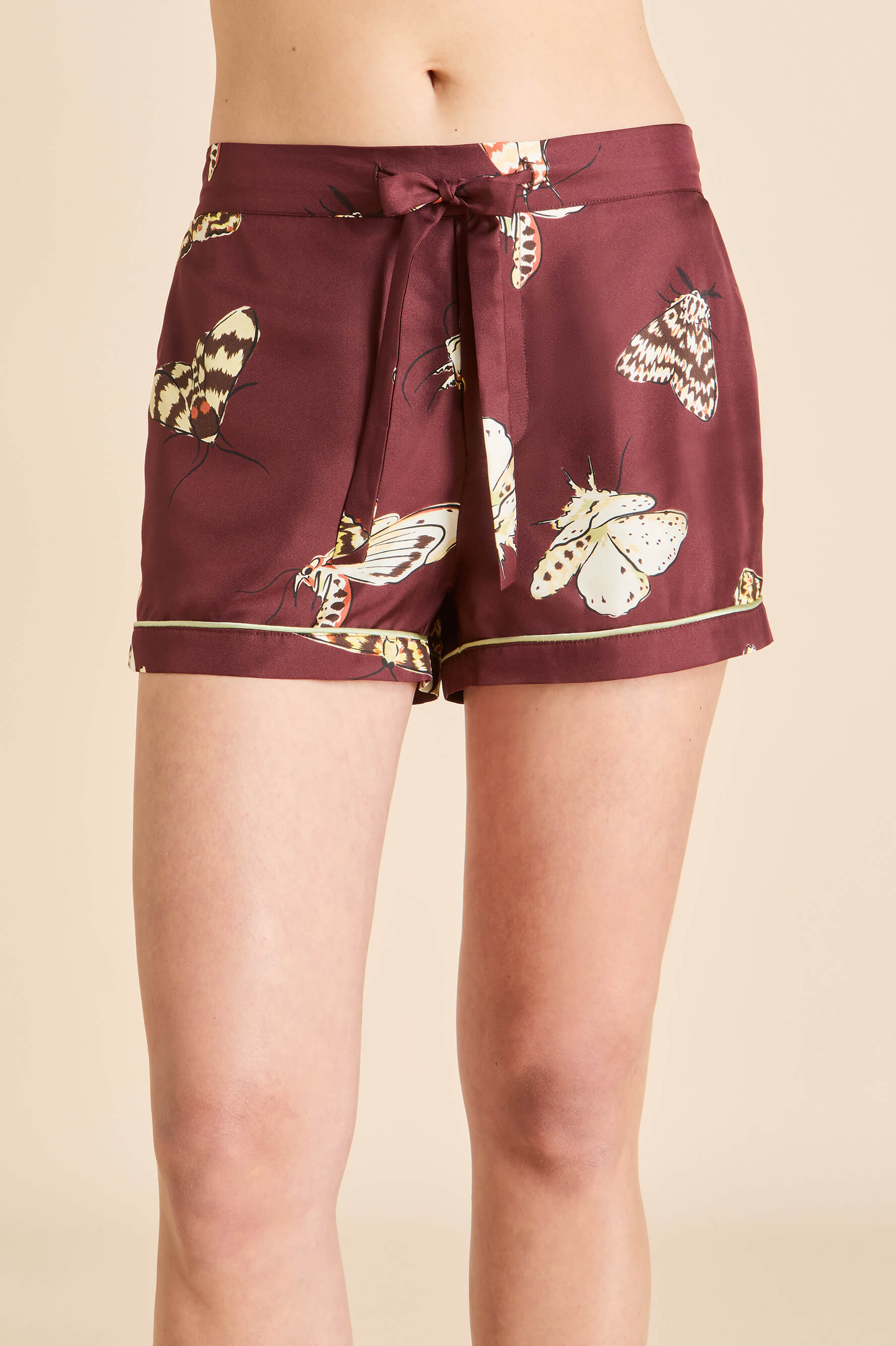 Alba Ettore Brown Moth Pyjamas in Silk Twill - Image 5