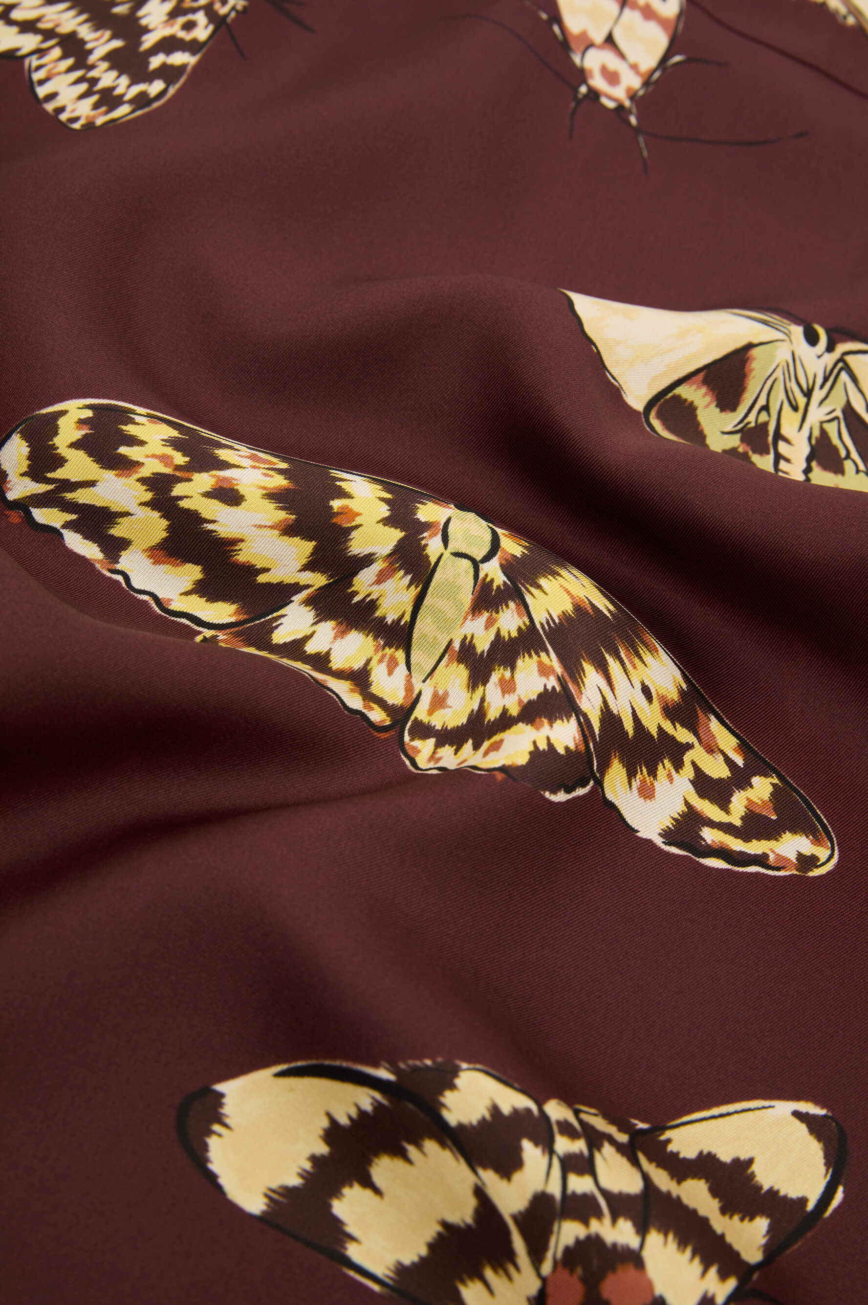 Alba Ettore Brown Moth Pyjamas in Silk Twill - Image 6