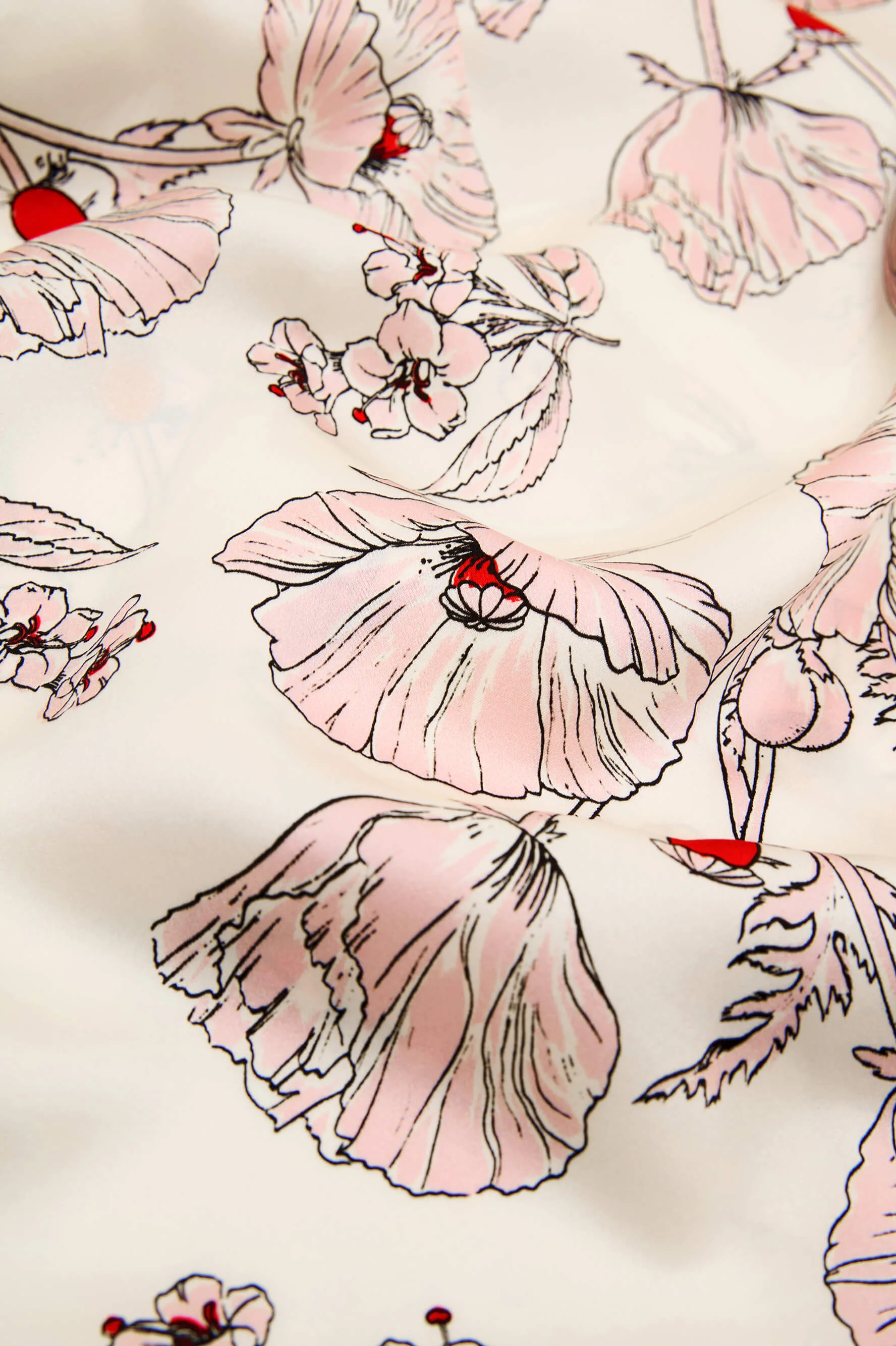 Anita Rosalia Ivory Floral Pyjamas in Silk Satin - Image 7