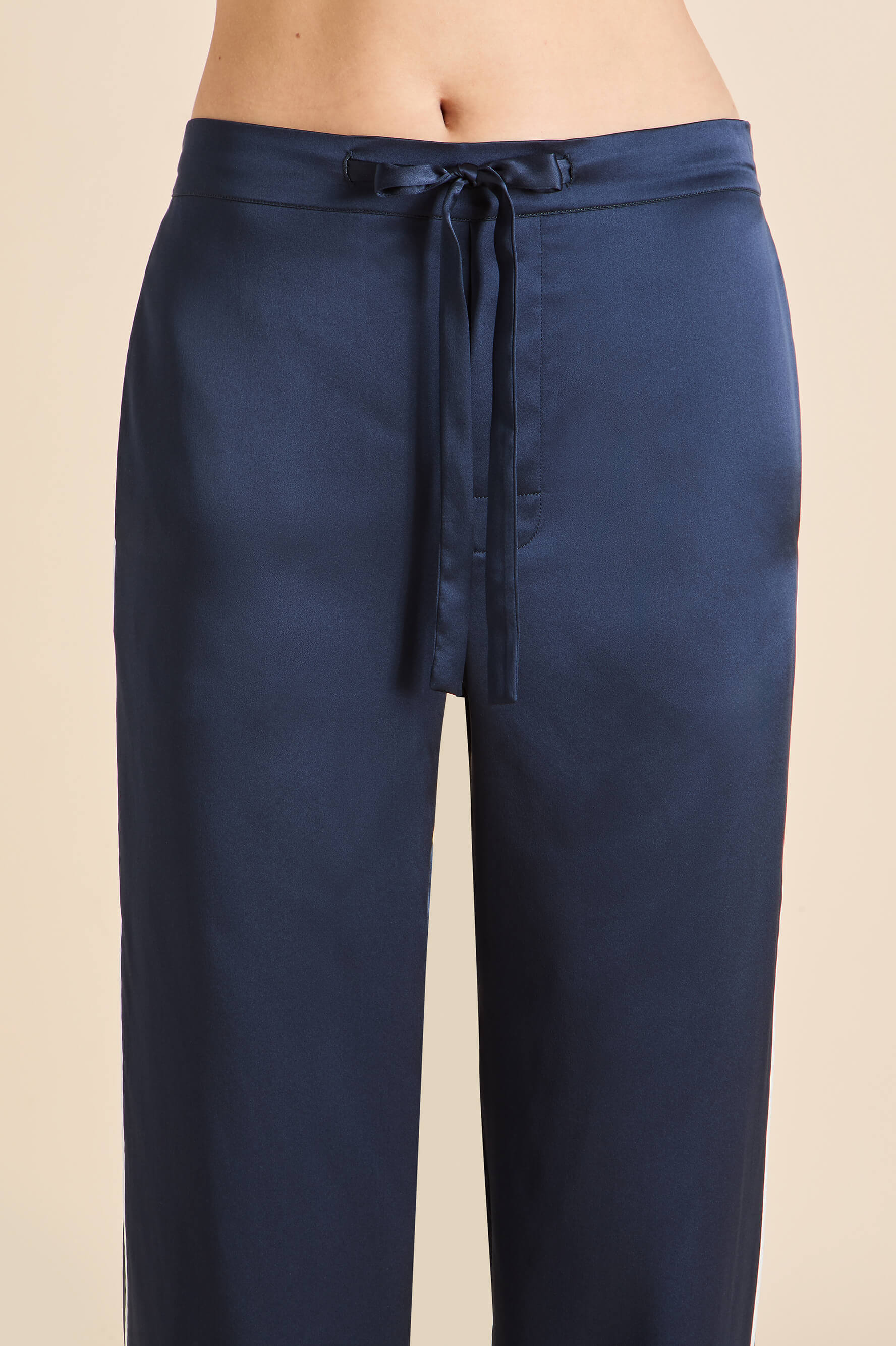 Anita Navy Pyjamas in Silk Satin - Image 6