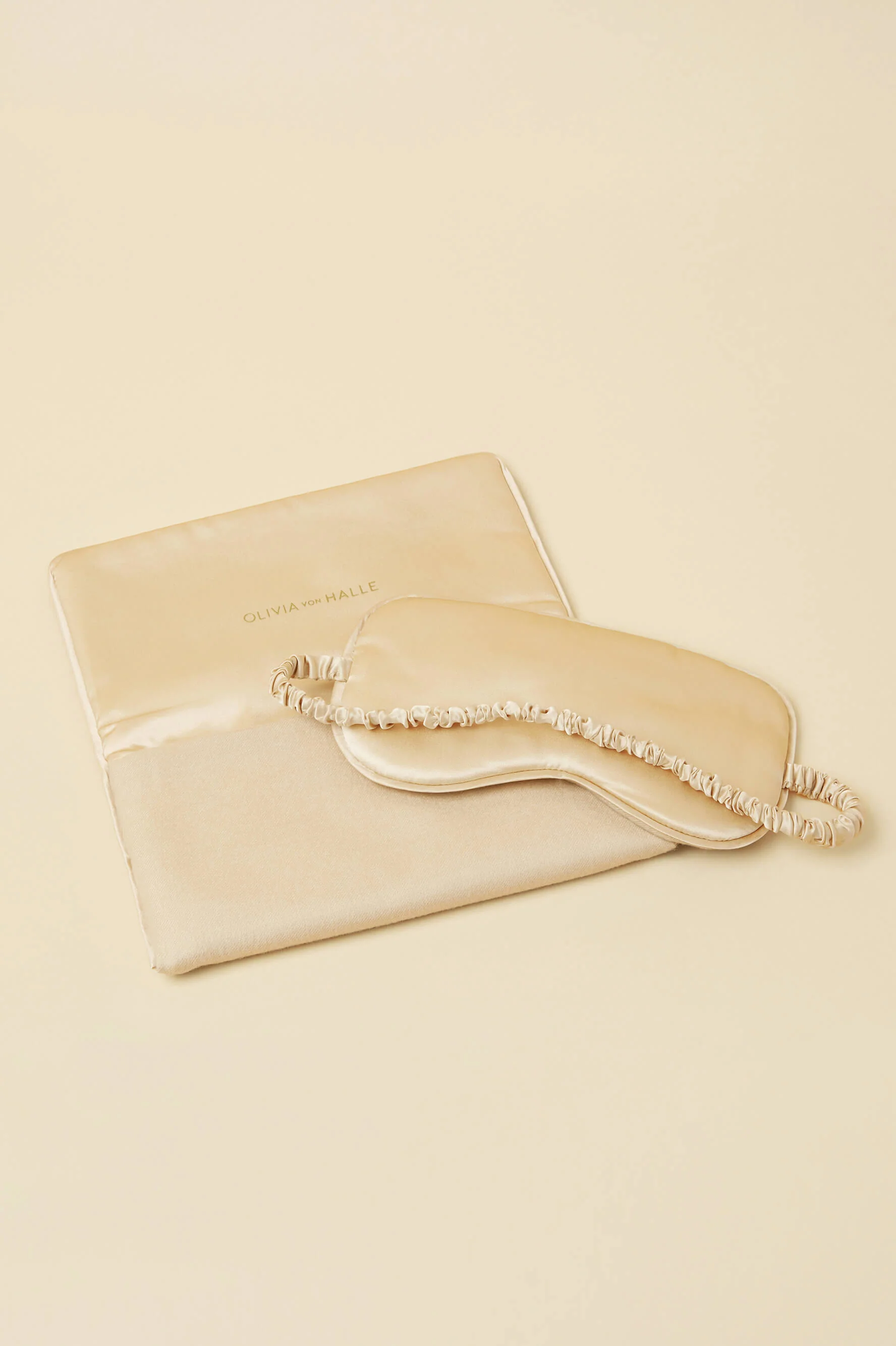 Audrey Muscat Beige Eye Mask in Cashmere - Image 3