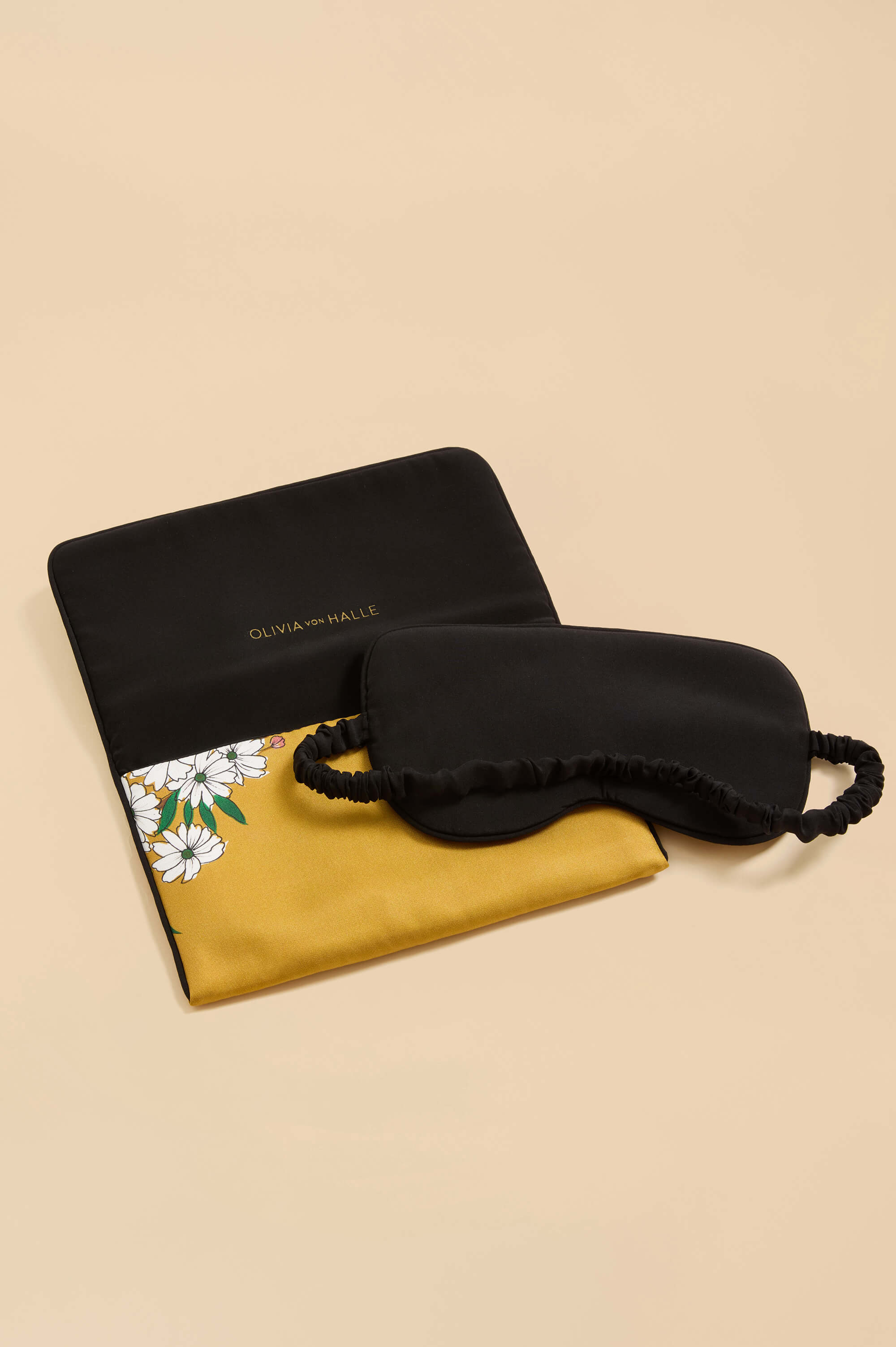 Audrey Carmena Yellow Blossom Eye Mask in Silk Twill - Image 3