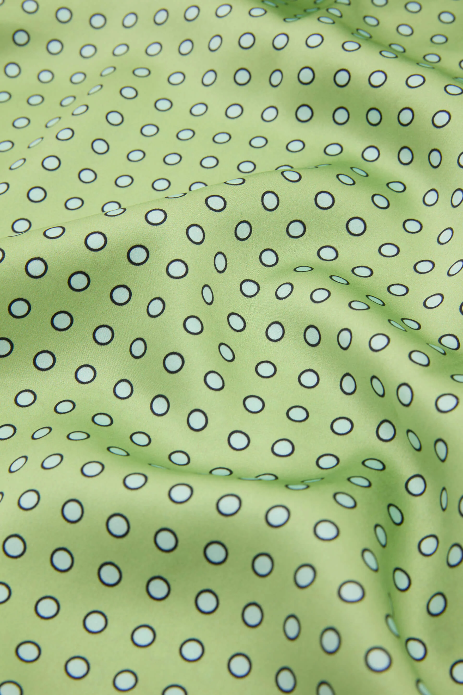 Bella Bernini Green Polka Dot Camisole Set in Silk Satin - Image 6