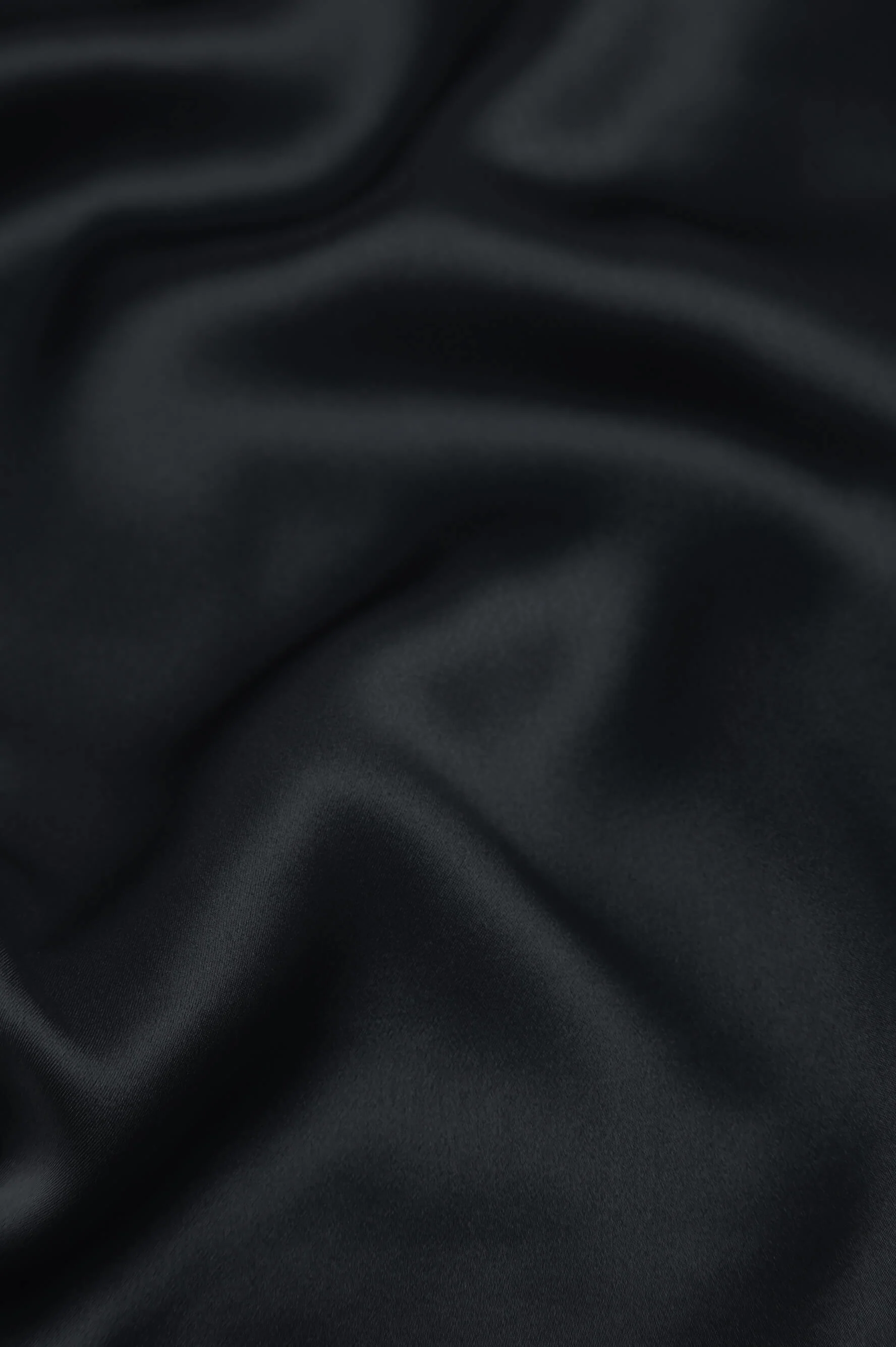 Bella Jet Black Camisole Set in Silk Satin - Image 6