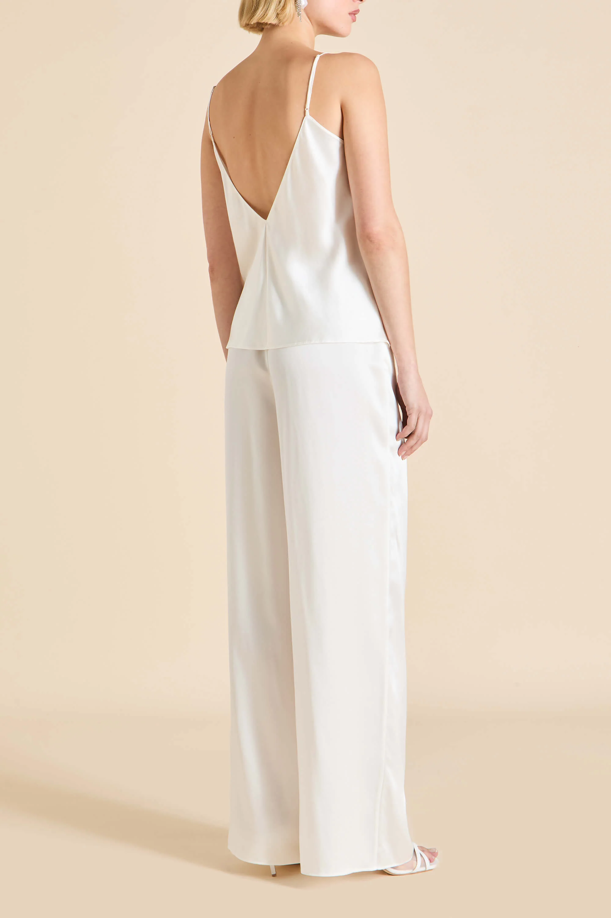 Blair Ivory Camisole Set in Silk Satin - Image 4