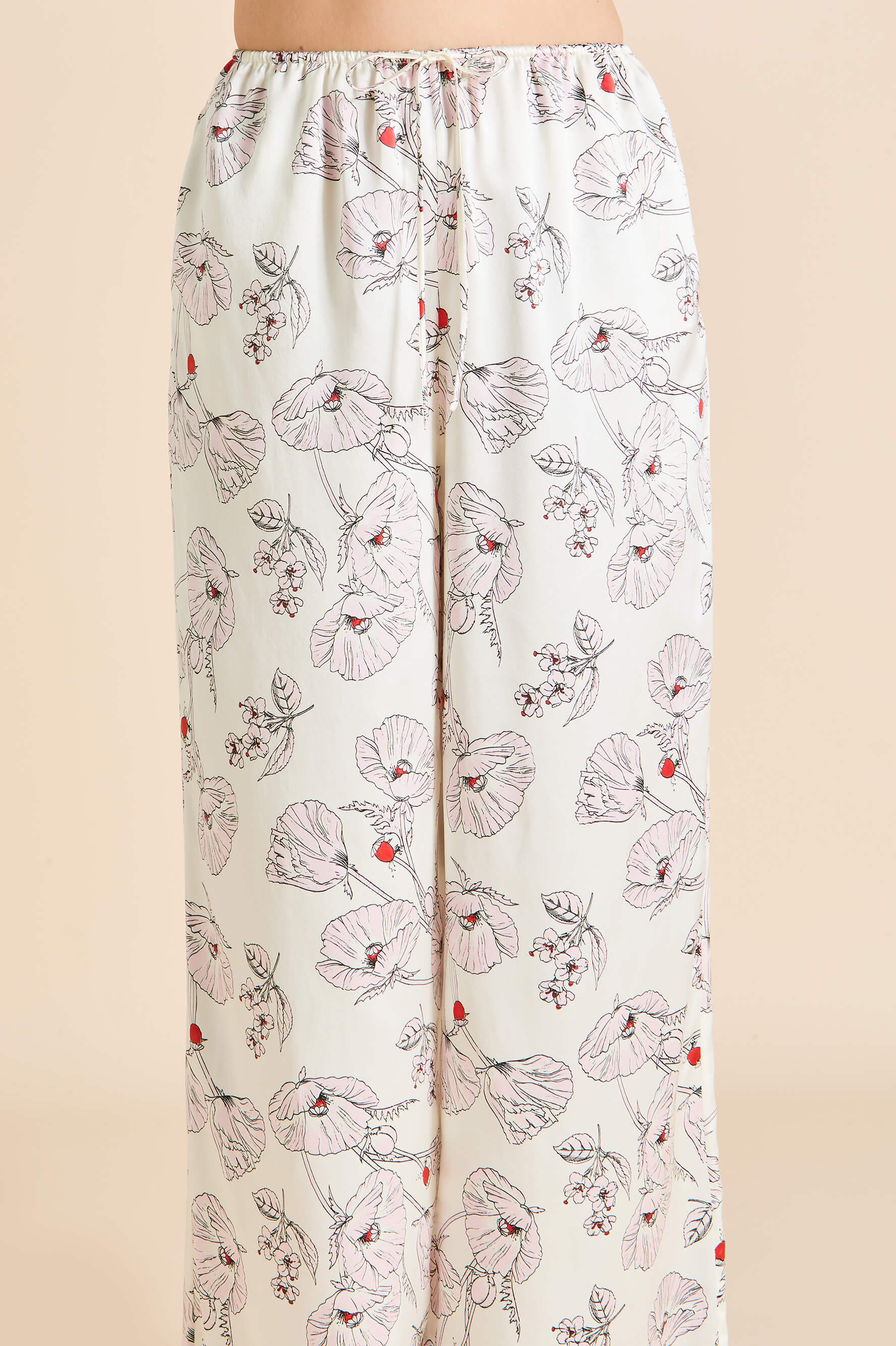 Bliss Rosalia Ivory Floral Camisole Set in Silk Satin - Image 5