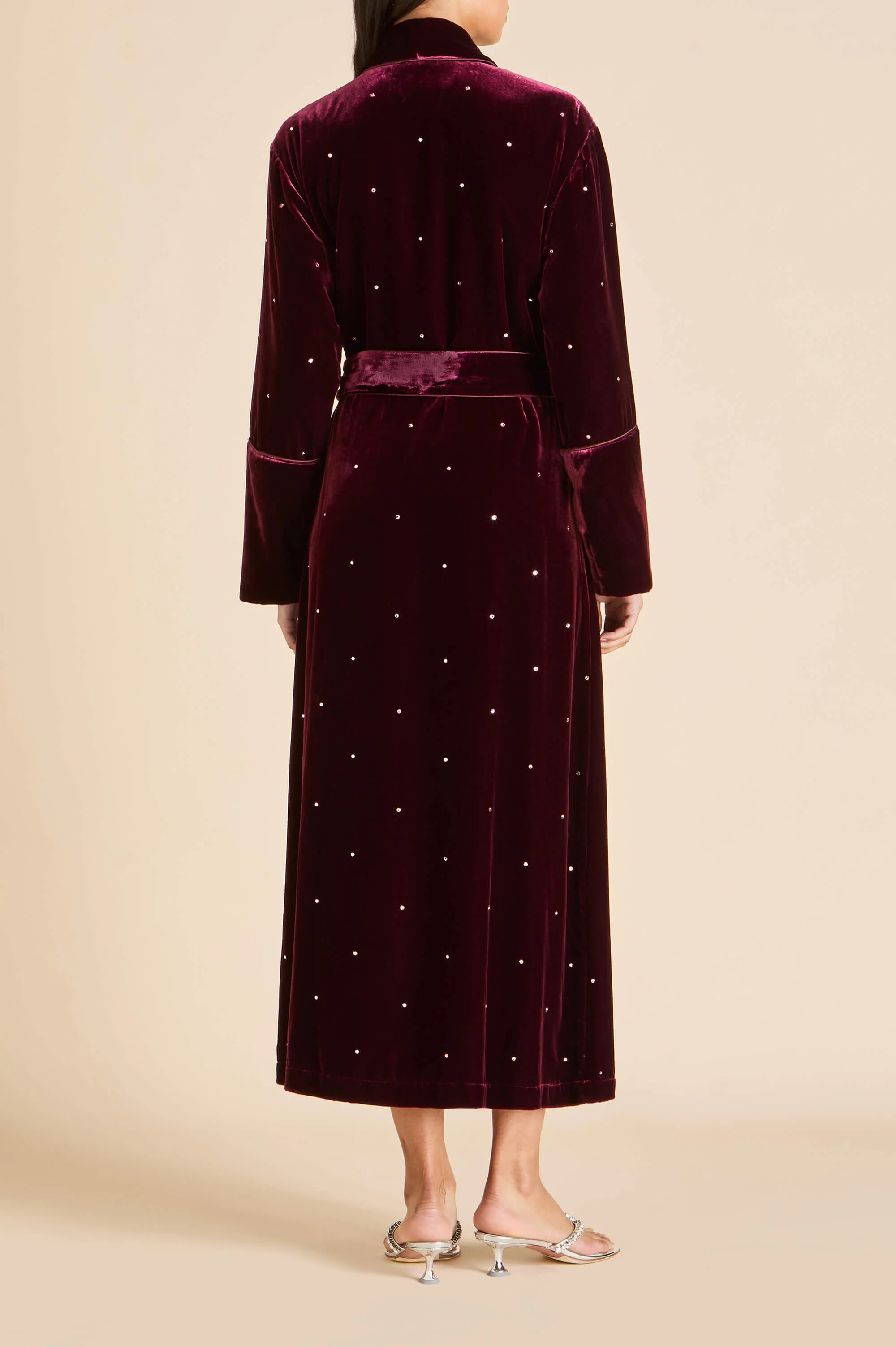 Capability Ritzy Red Crystal Robe in Silk Velvet - Image 5
