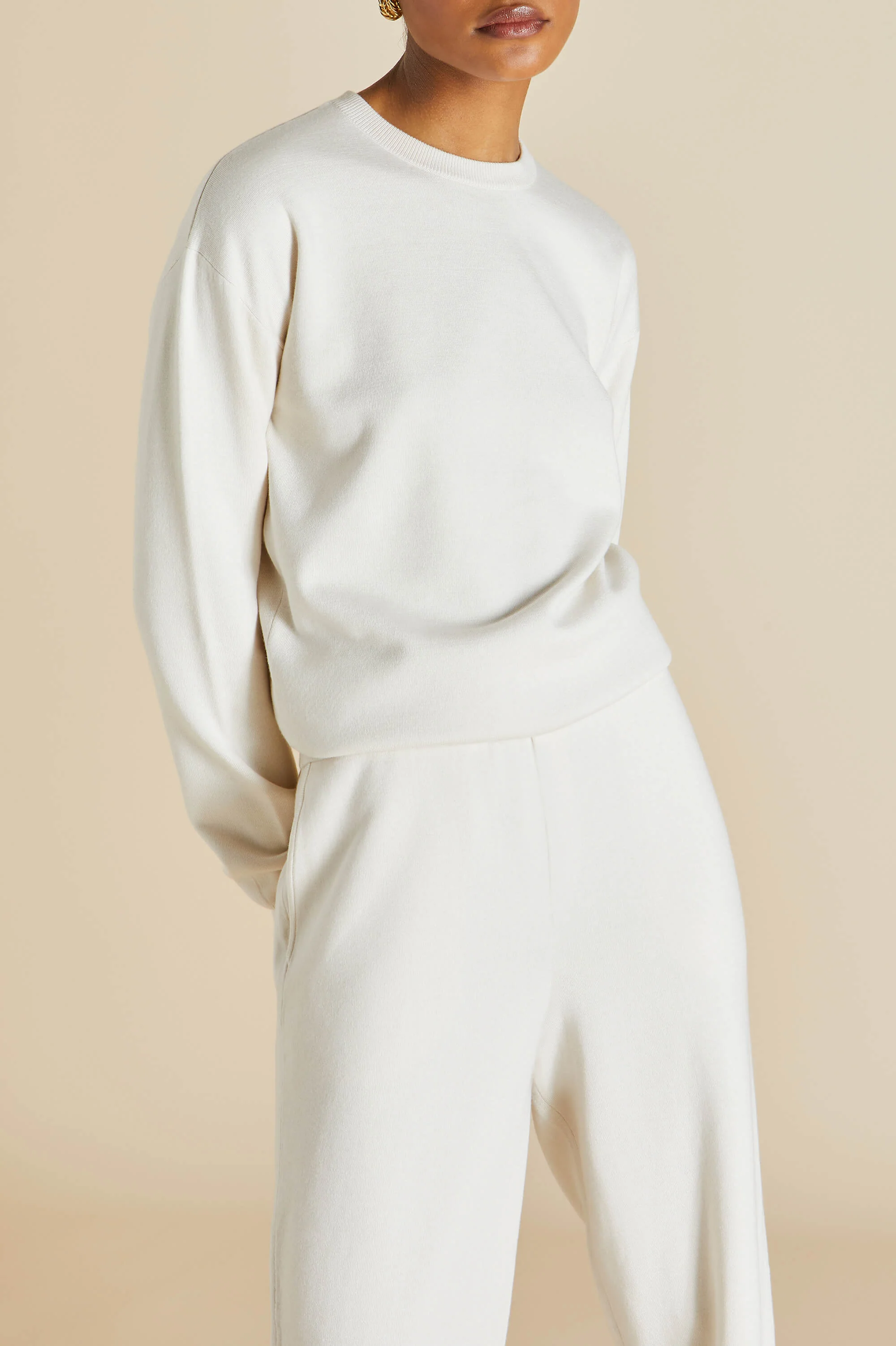 Carmel Alaska Ivory Knitwear in Silk-Cashmere - Image 3