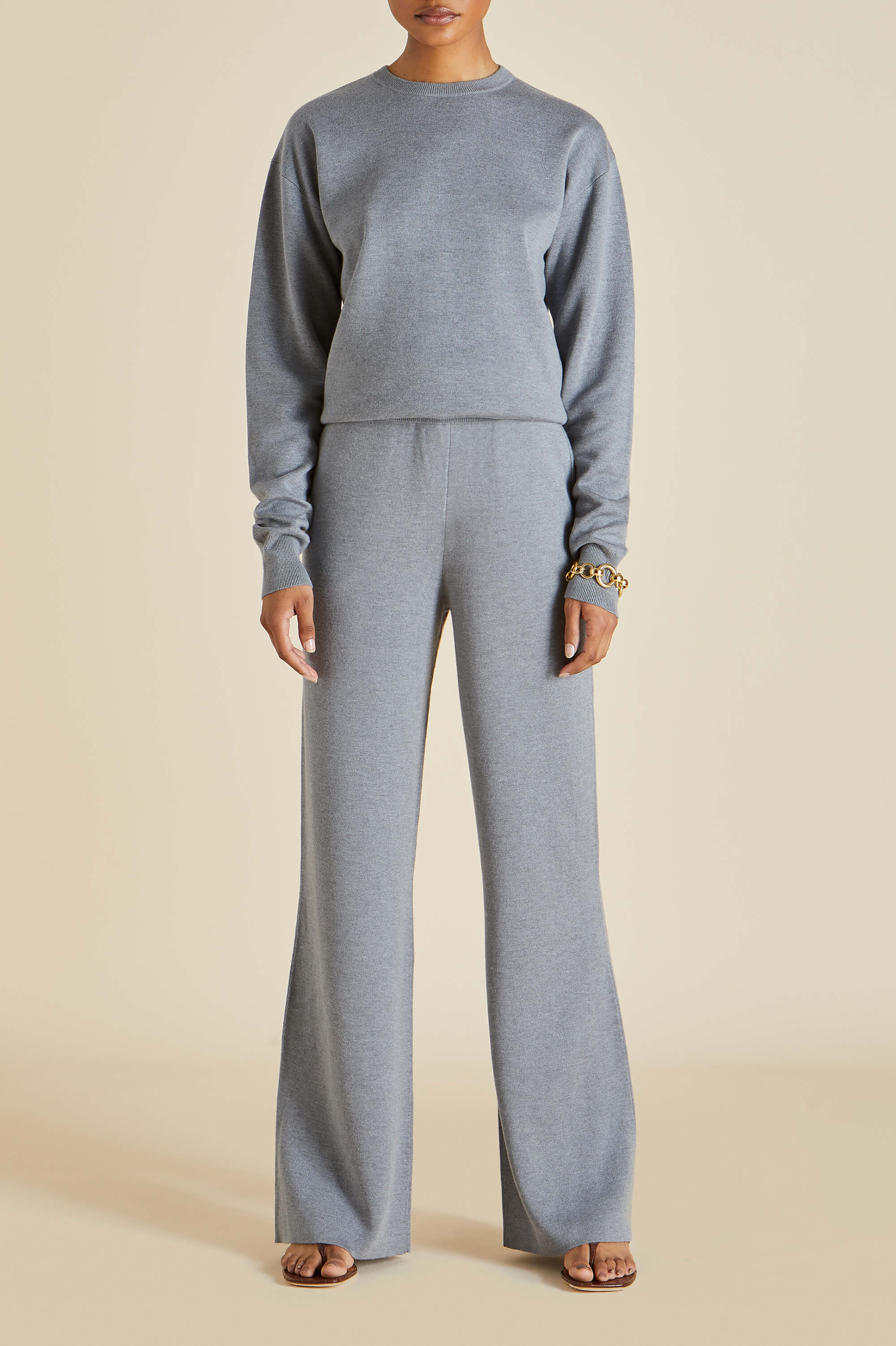 Carmel London Grey Knitwear in Silk-Cashmere - Image 5