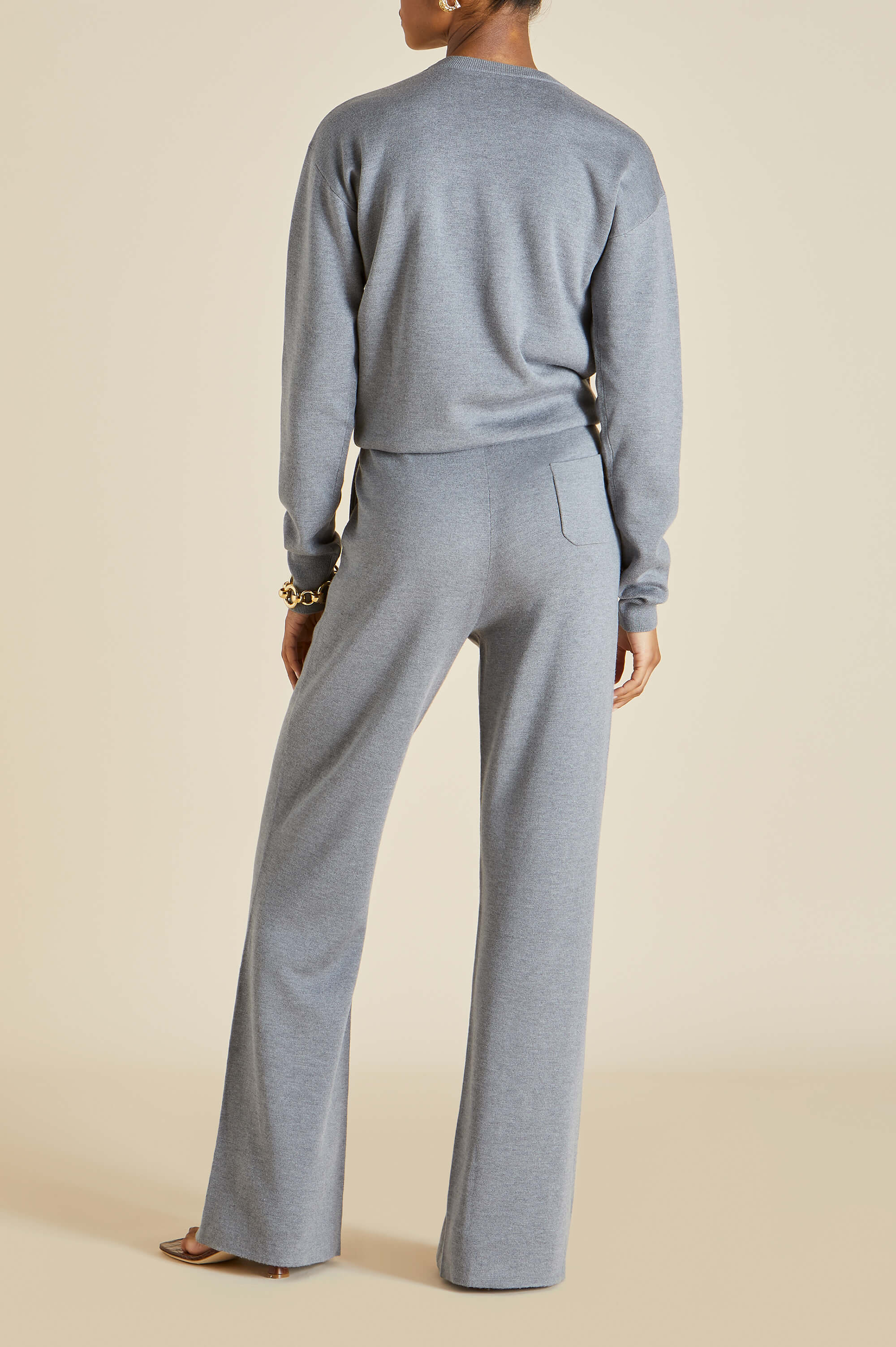 Carmel London Grey Knitwear in Silk-Cashmere - Image 8