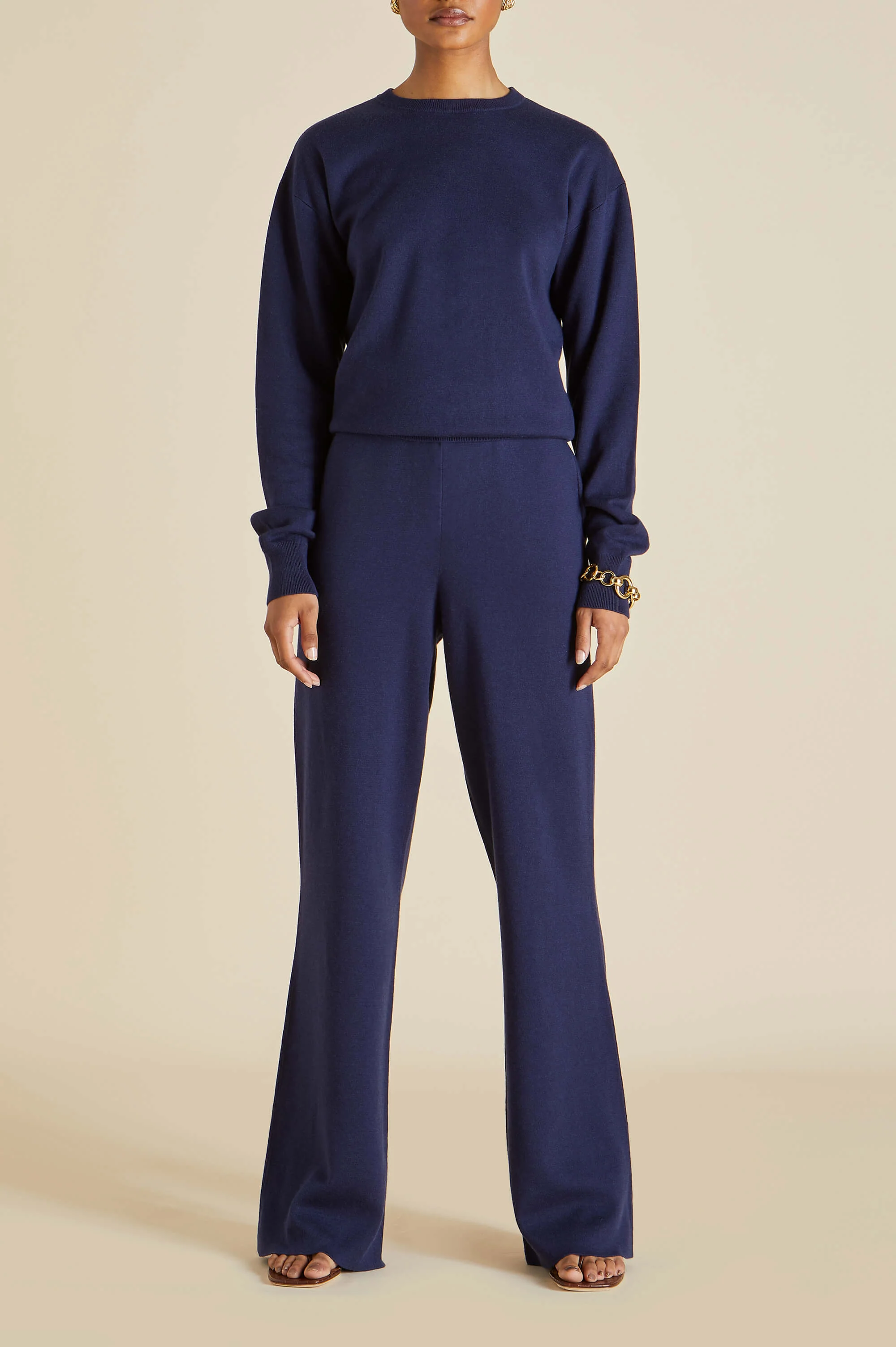 Carmel Paris Navy Knitwear in Silk-Cashmere - Image 3