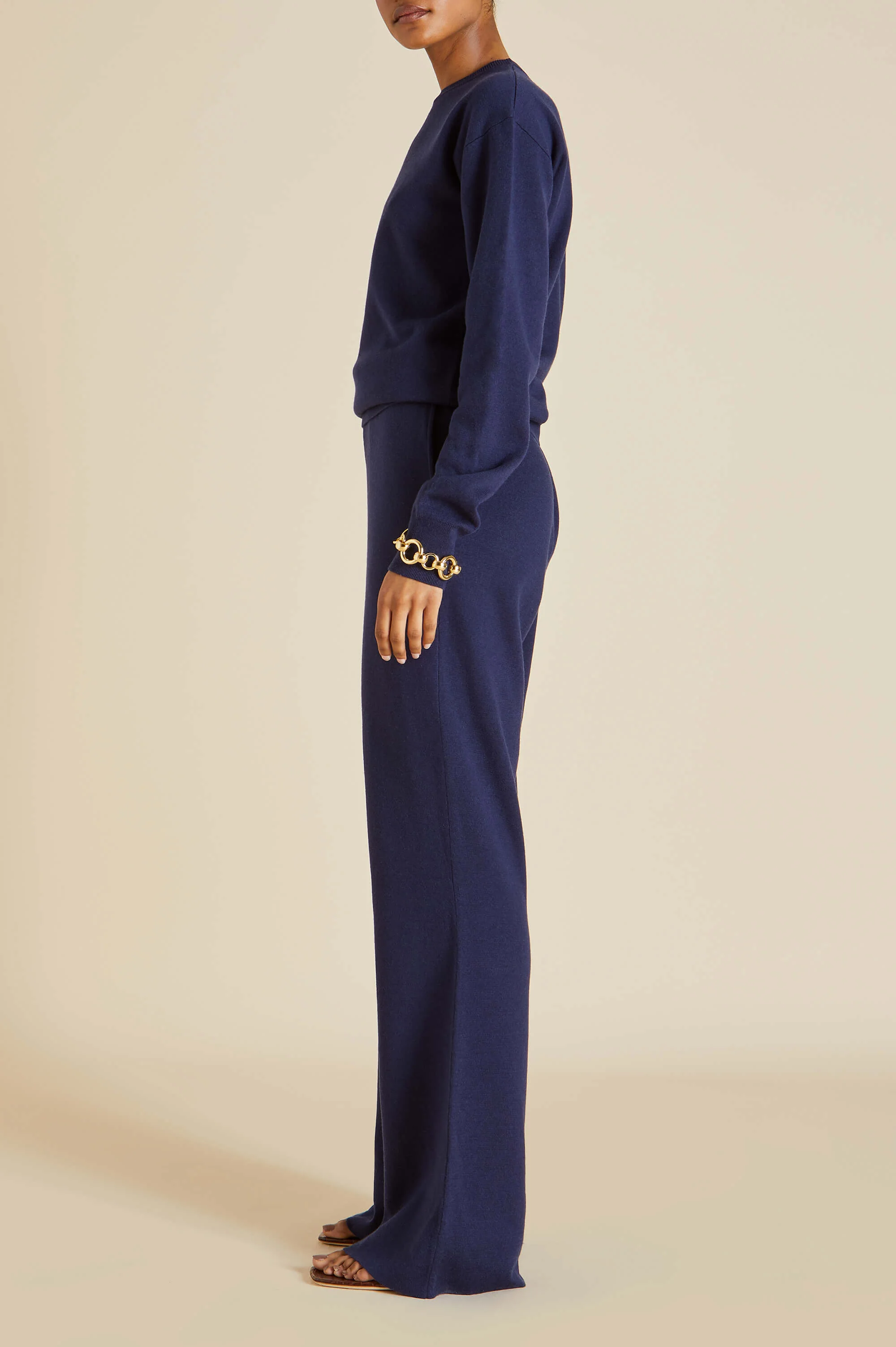 Carmel Paris Navy Knitwear in Silk-Cashmere - Image 4