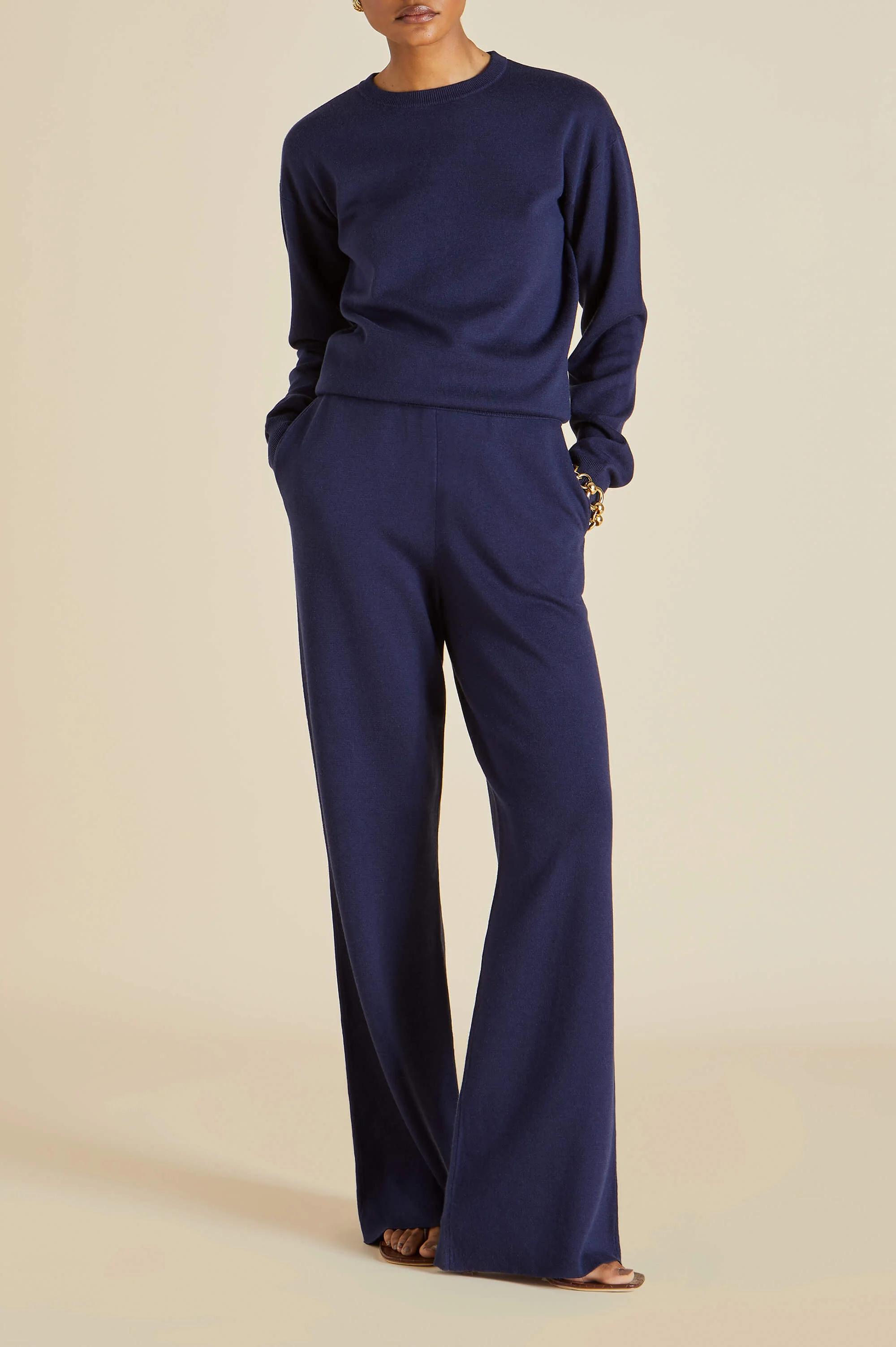 Carmel Paris Navy Knitwear in Silk-Cashmere - Image 5