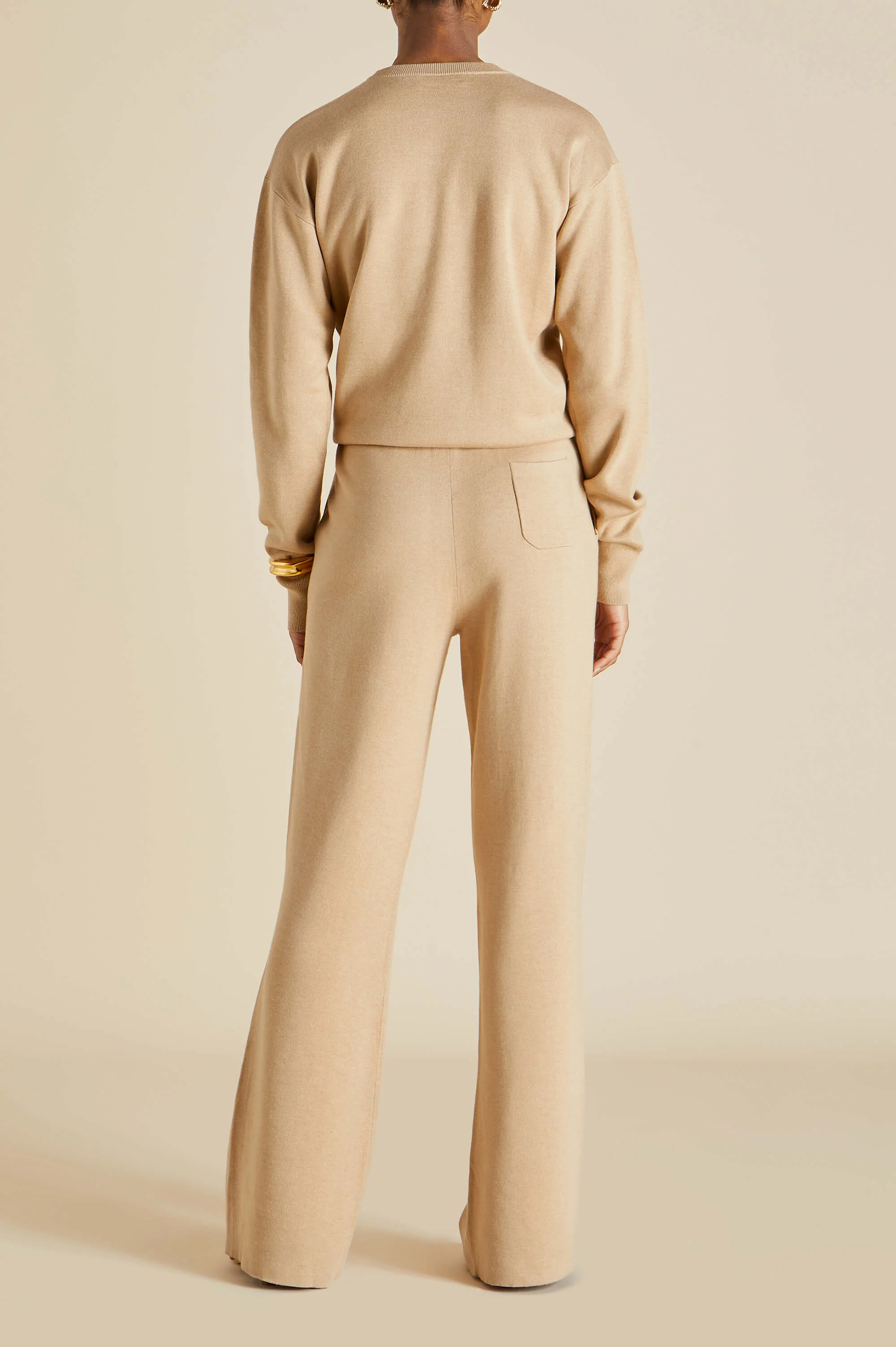 Carmel Shanghai Beige Knitwear in Silk-Cashmere - Image 8