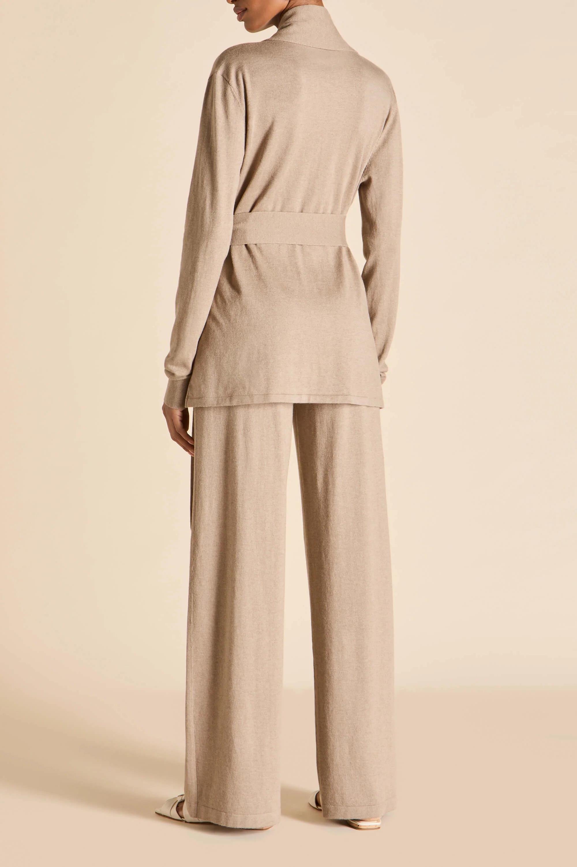 Caro Dallas Beige Knitwear in Silk-Cashmere - Image 5