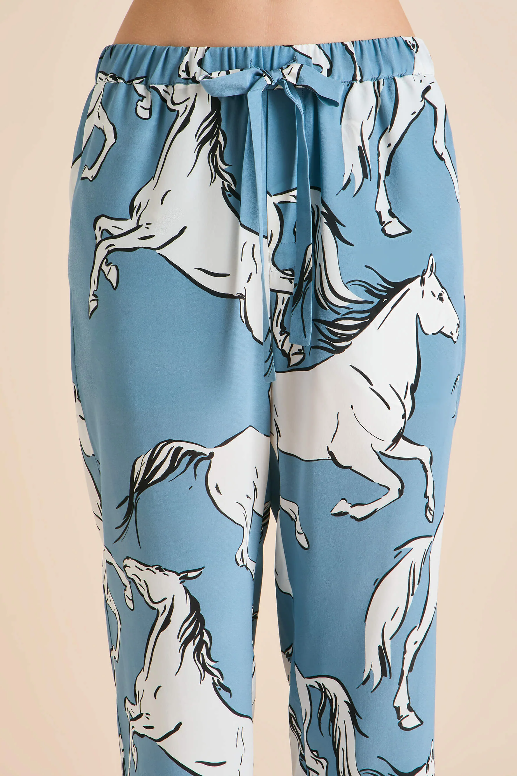 Casablanca Cordelia Blue Horse Pyjamas in Silk Crêpe de Chine - Image 6