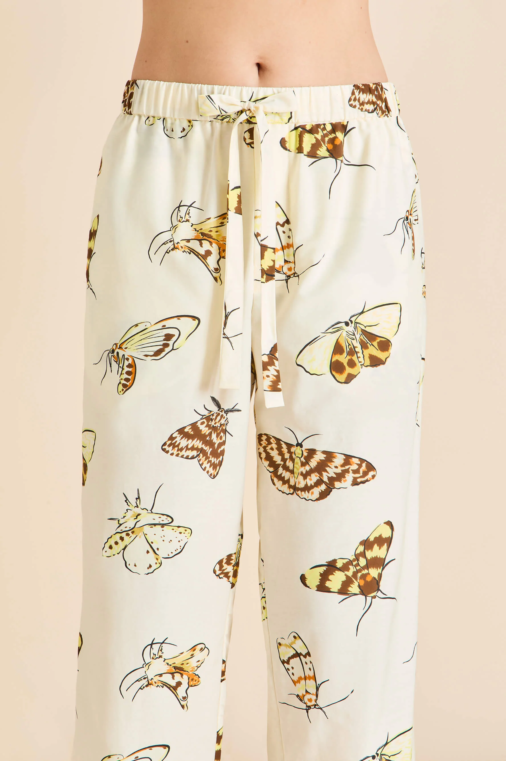 Casablanca Opaline Cream Moth Pyjamas in Cotton-Silk - Image 6