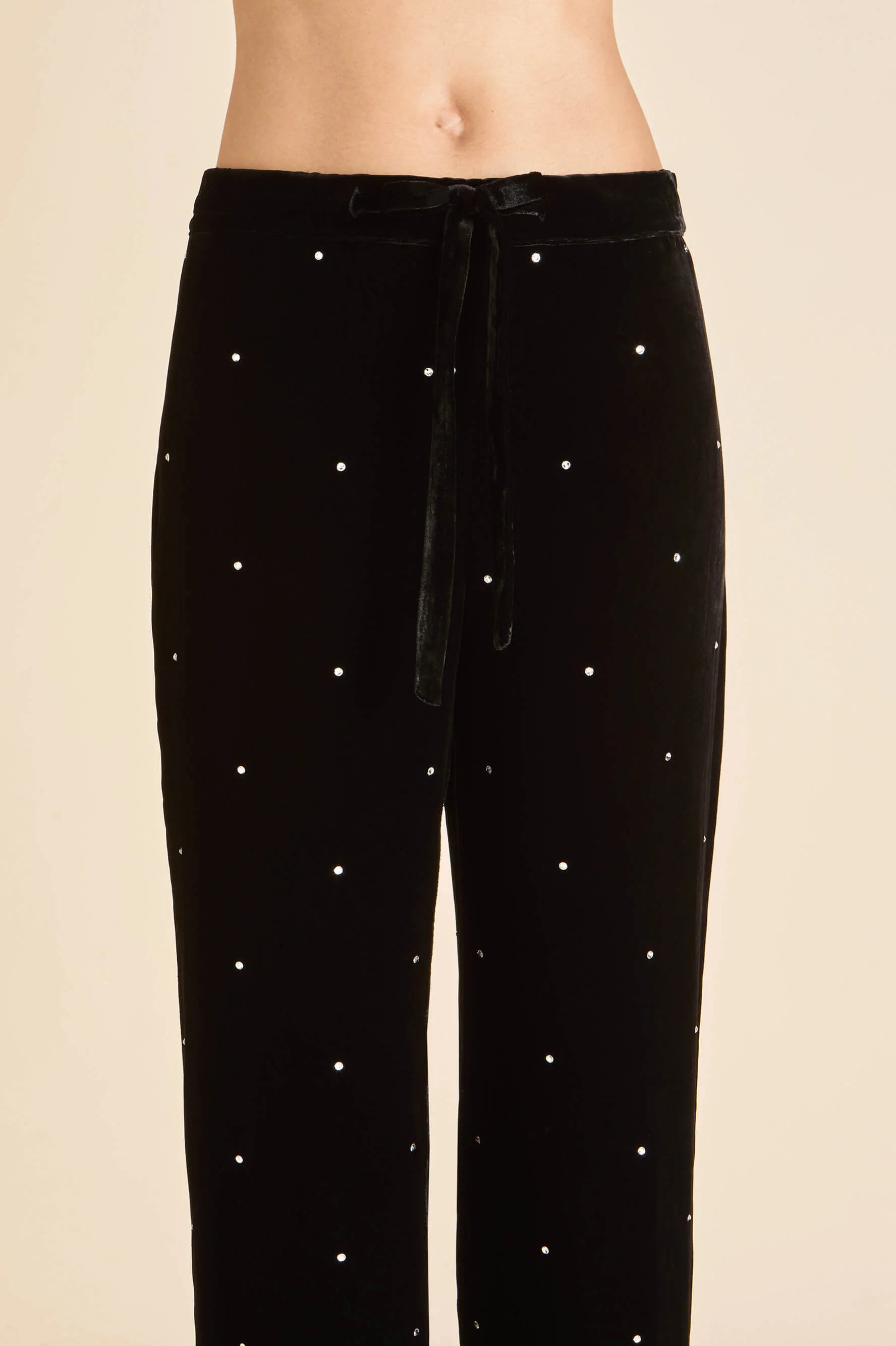 Coco Teese Black Crystal Pyjamas in Silk Velvet - Image 7