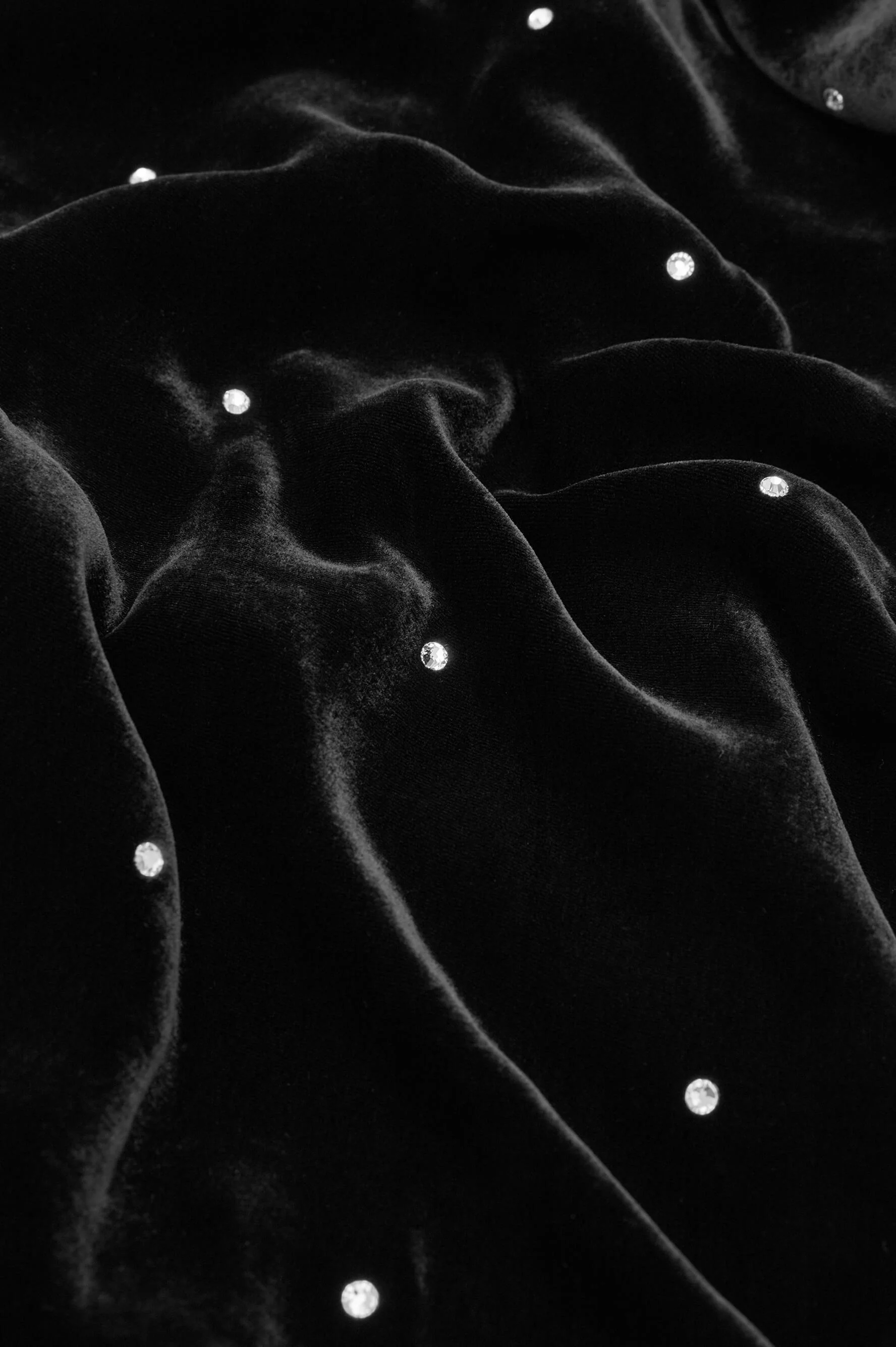Coco Teese Black Crystal Pyjamas in Silk Velvet - Image 8