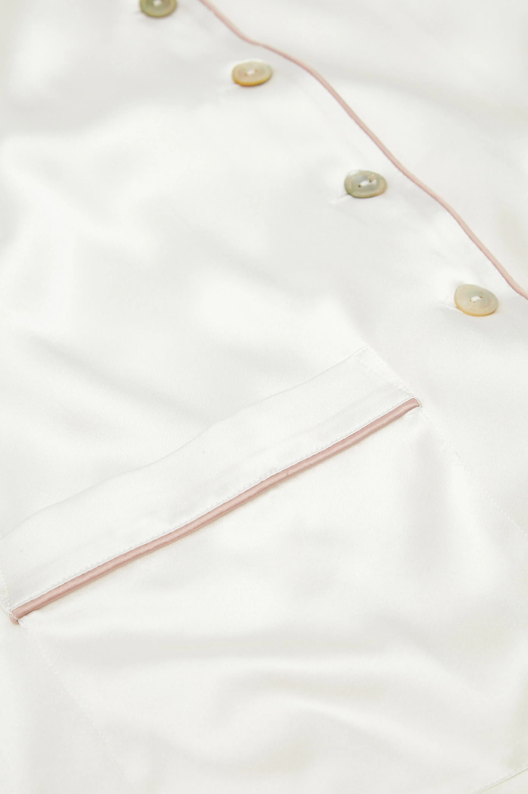 Coco Ivory Oyster Pyjamas in Silk Satin - Image 7