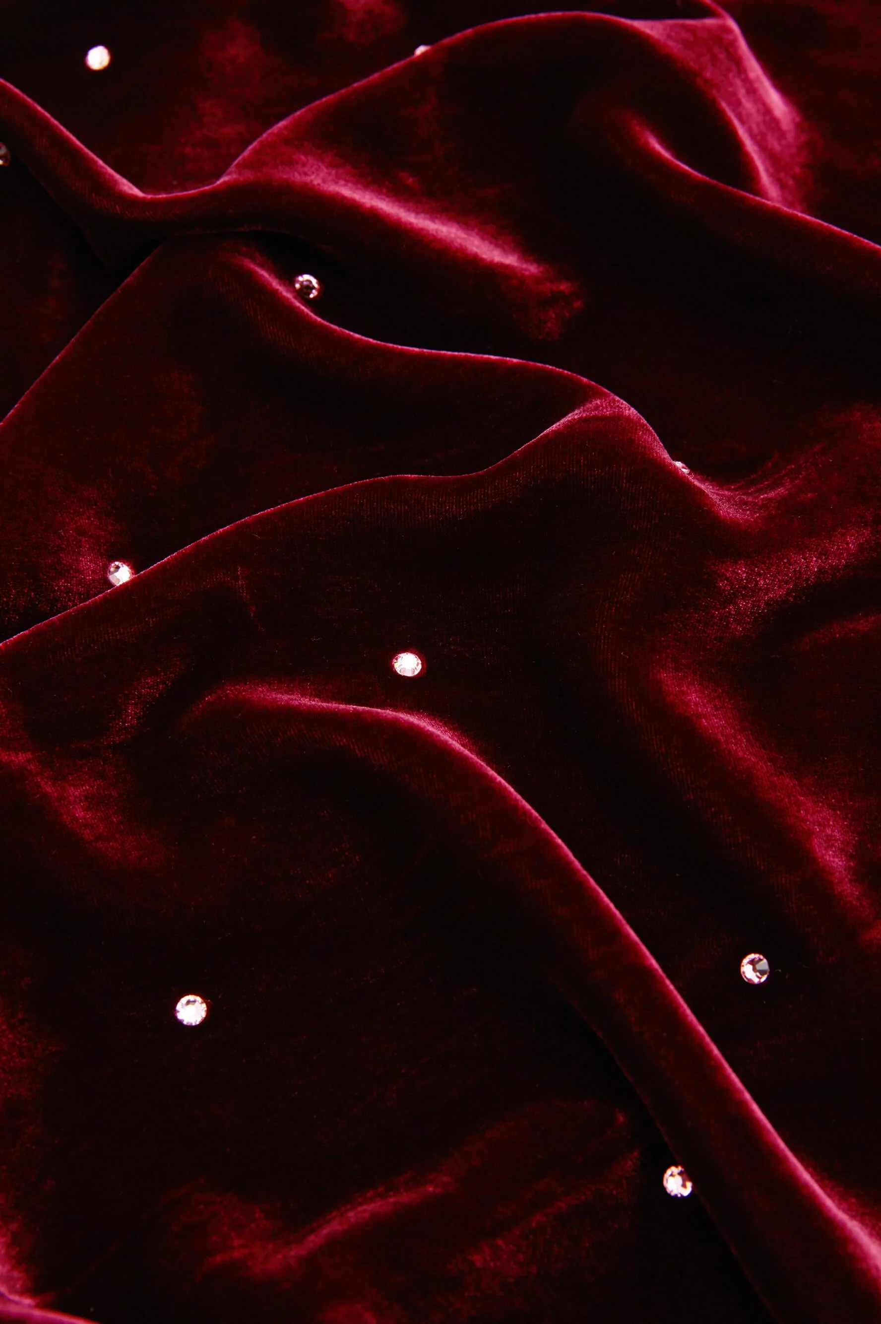 Coco Ritzy Red Crystal Pyjamas in Silk Velvet - Image 8