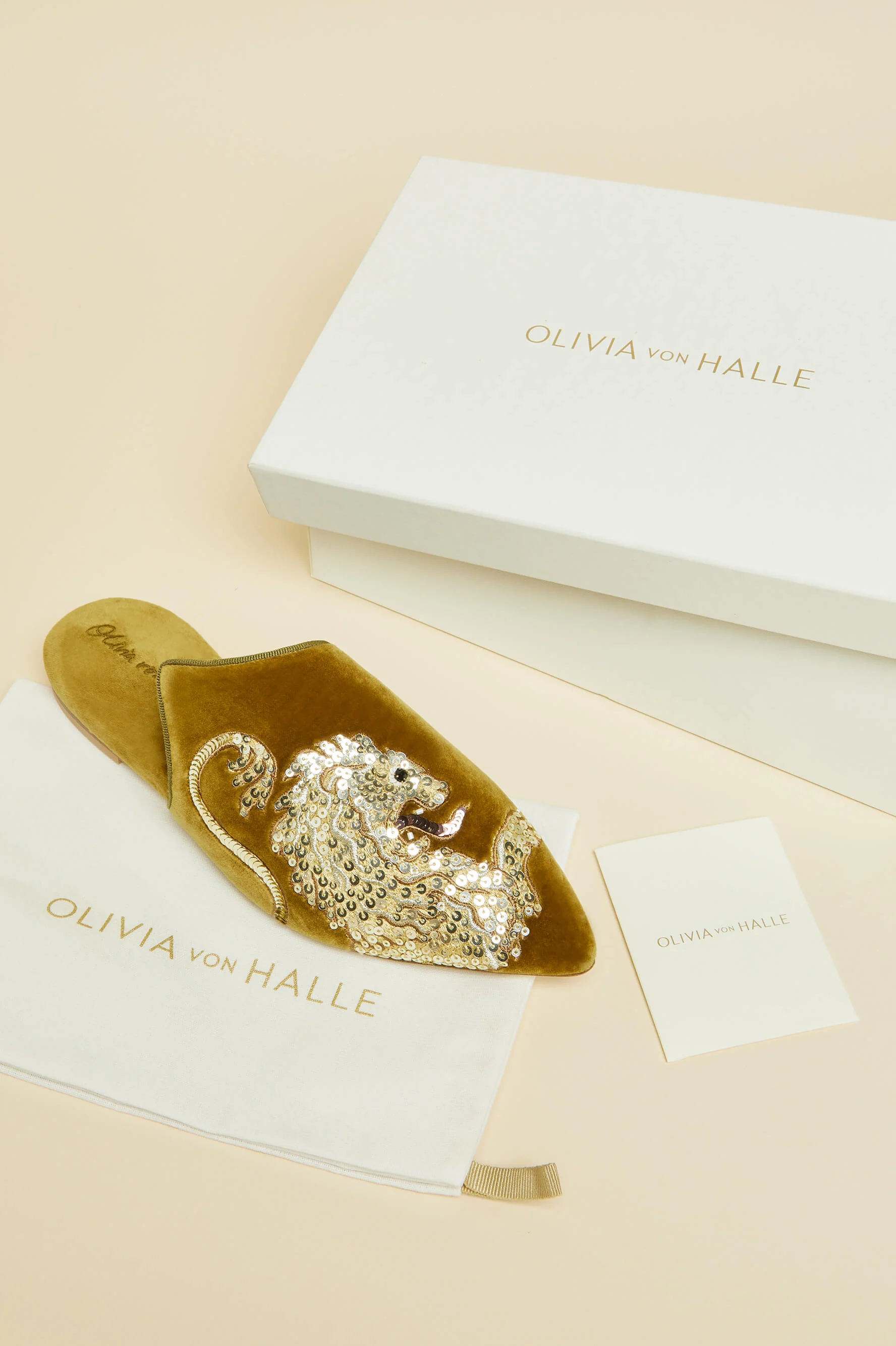 Contessa August Gold Embellished Slippers in Silk Velvet - Image 7