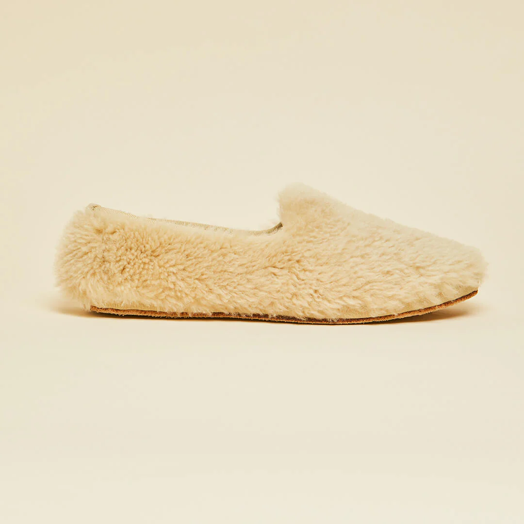 Dolly Caramel Slippers in Merino Wool - Image 2