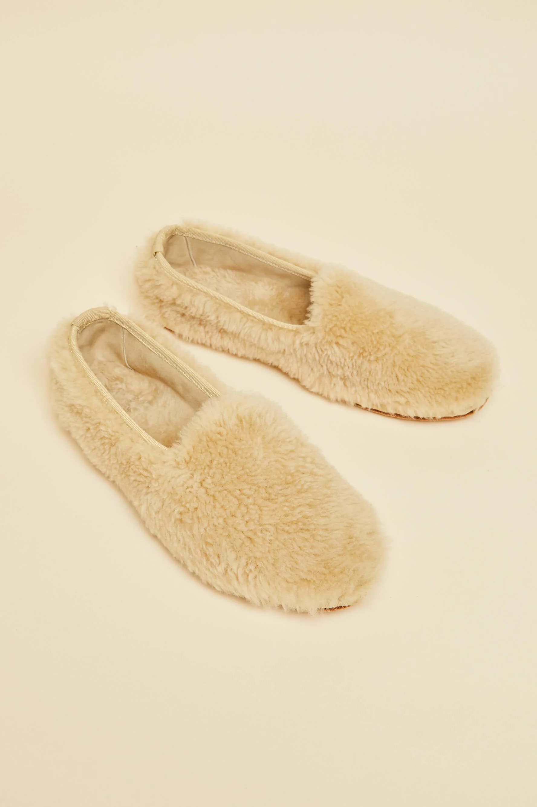 Dolly Caramel Slippers in Merino Wool - Image 3
