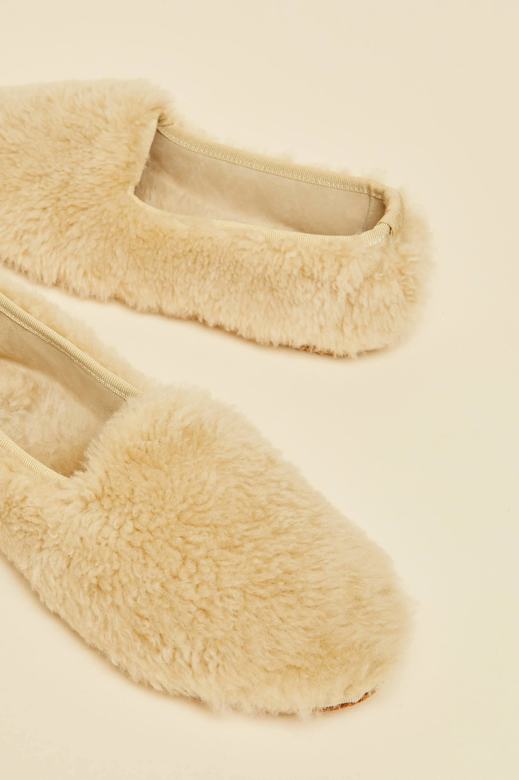 Dolly Caramel Slippers in Merino Wool - Image 4