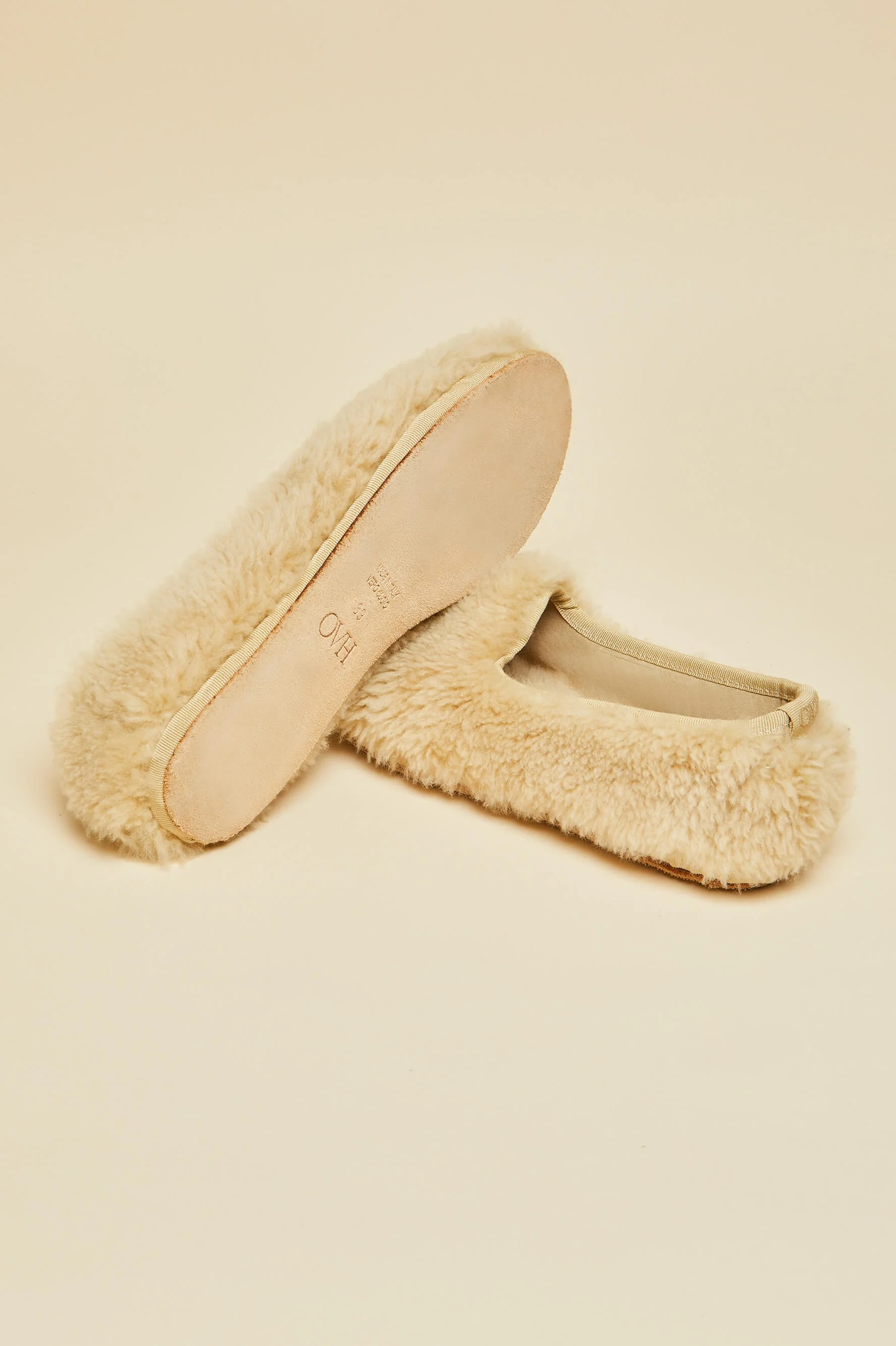 Dolly Caramel Slippers in Merino Wool - Image 6
