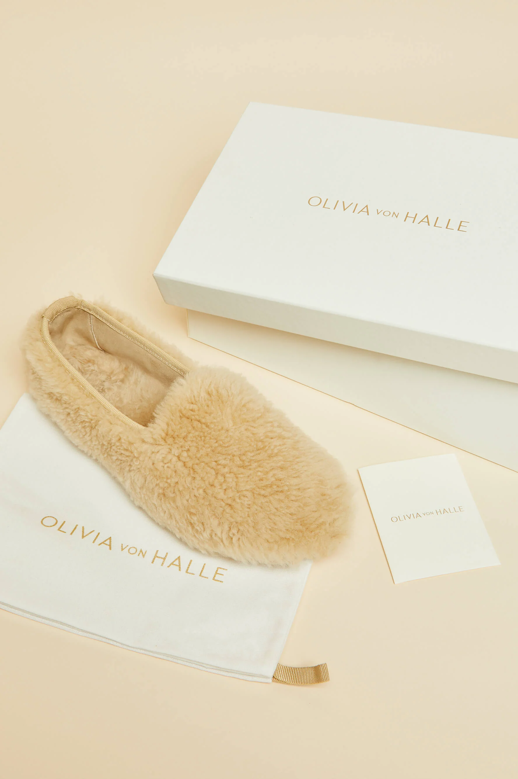 Dolly Caramel Slippers in Merino Wool - Image 7