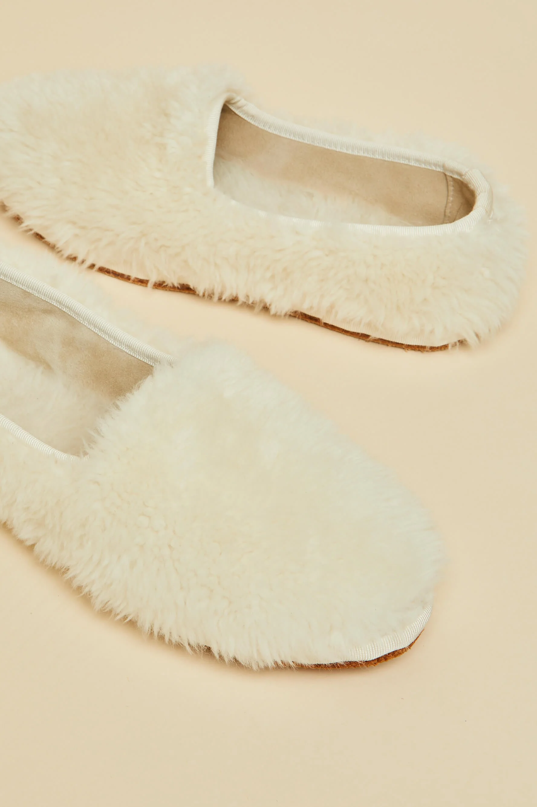 Dolly Ivory Slippers in Merino Wool - Image 4