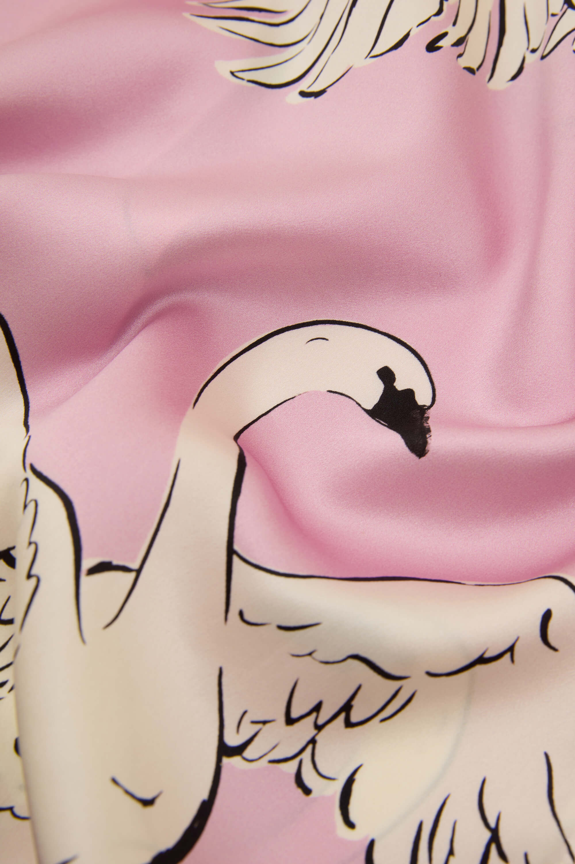 Dunaway Selene Pink Swan Scarf in Silk Twill - Image 4