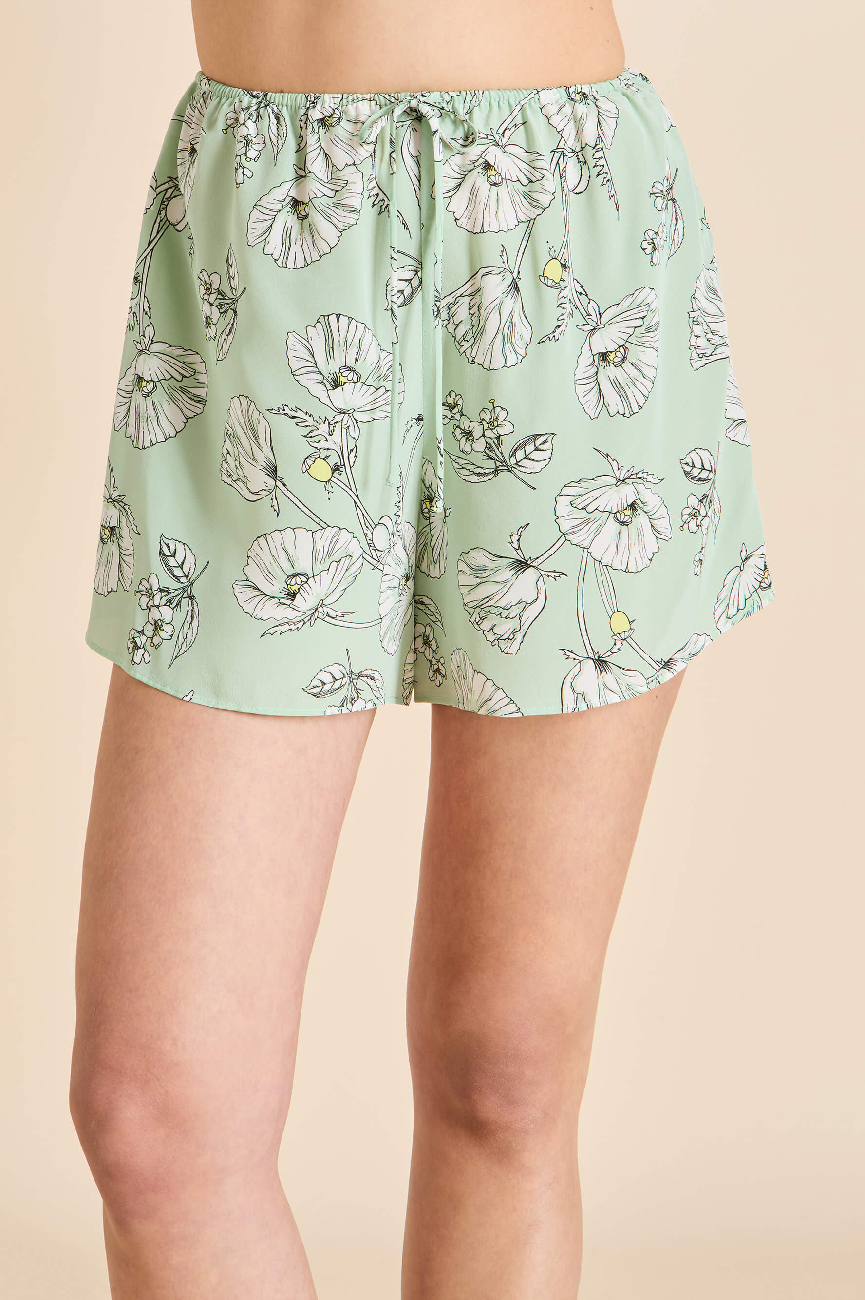 Elle Delfina Green Floral Camisole Set in Silk Crêpe de Chine - Image 5