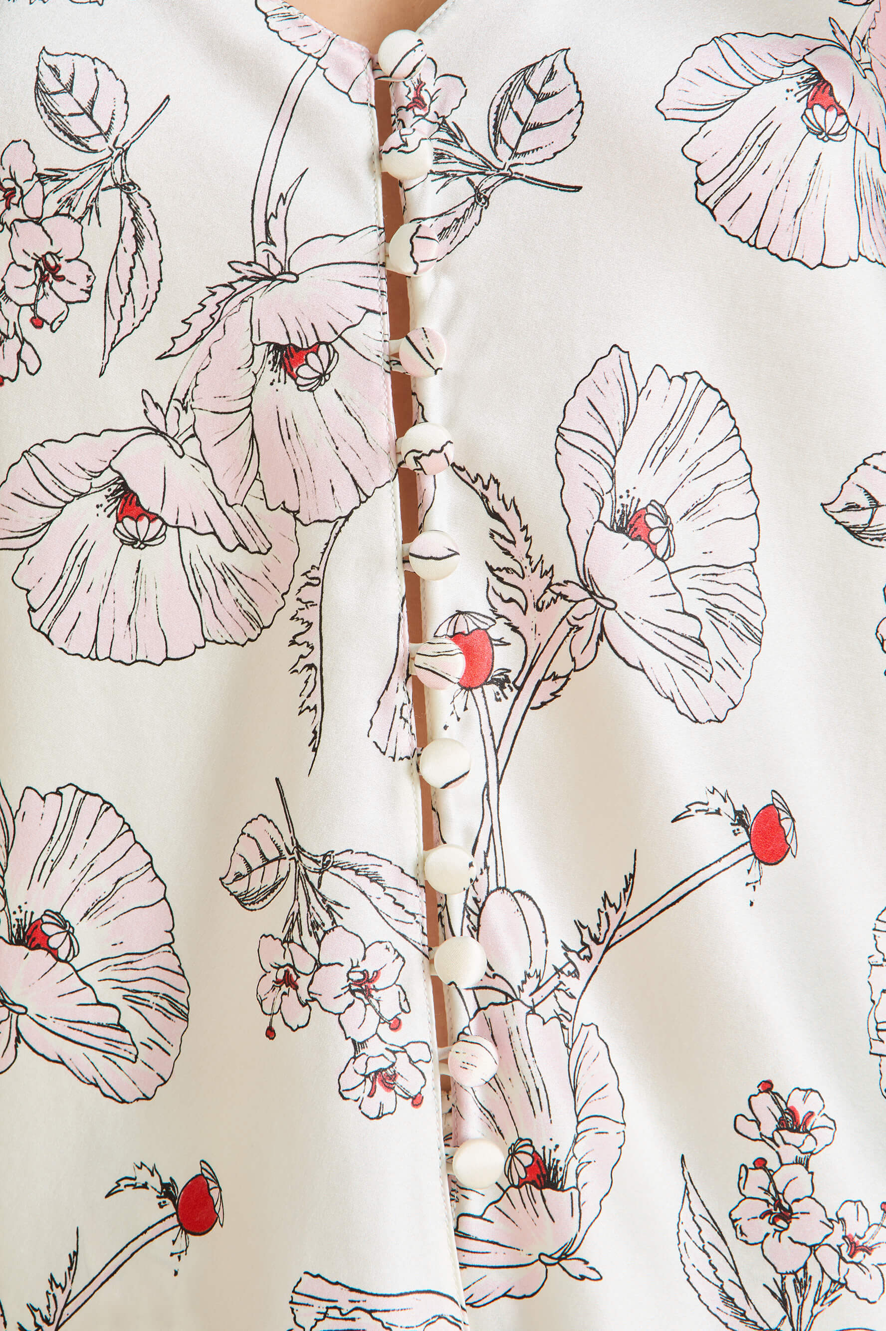 Etta Rosalia Ivory Floral Camisole Set in Silk Satin - Image 4
