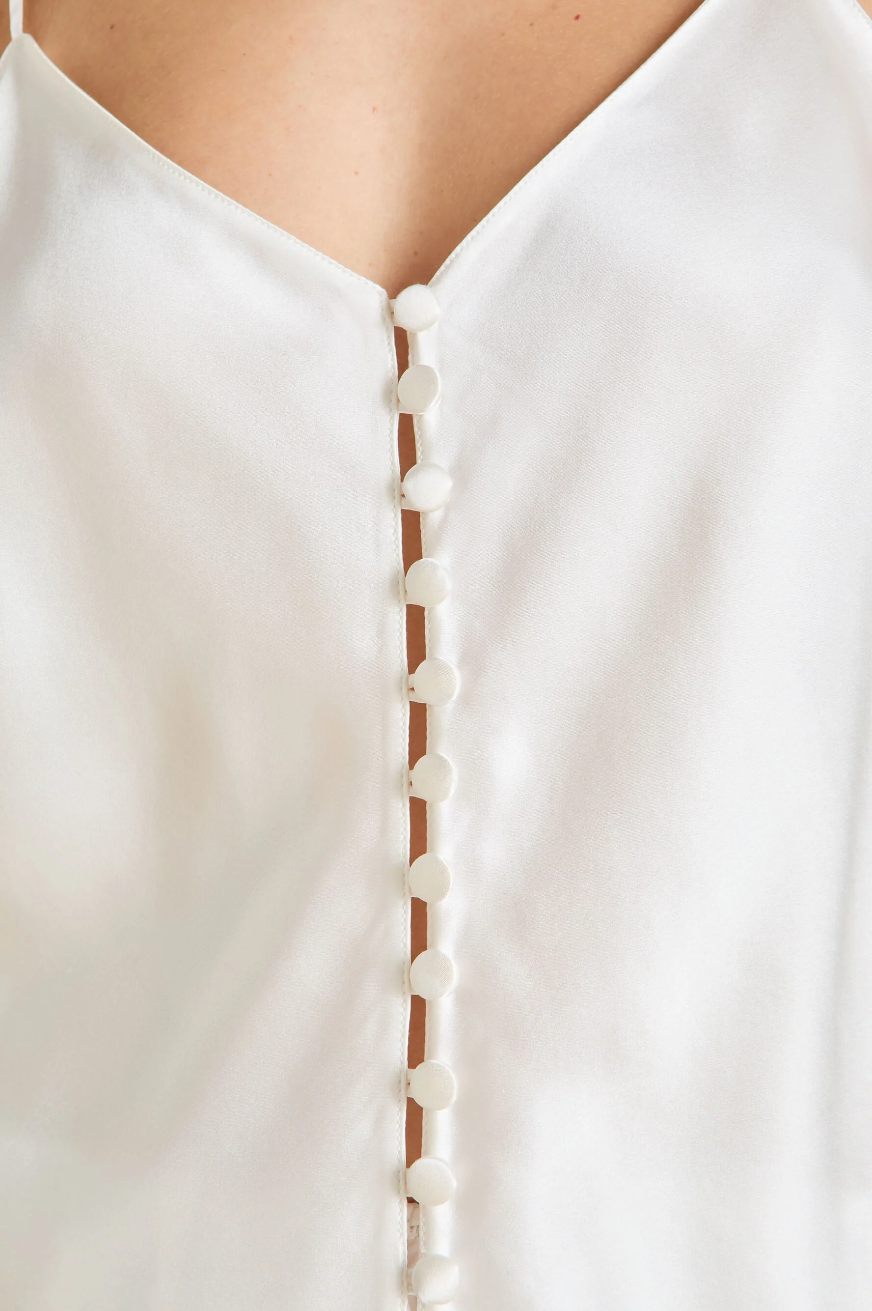 Etta Ivory Camisole Set in Silk Satin - Image 4