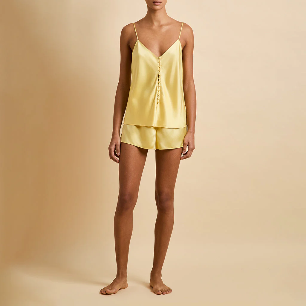 Etta Limón Yellow Camisole Set in Silk Satin - Image 2