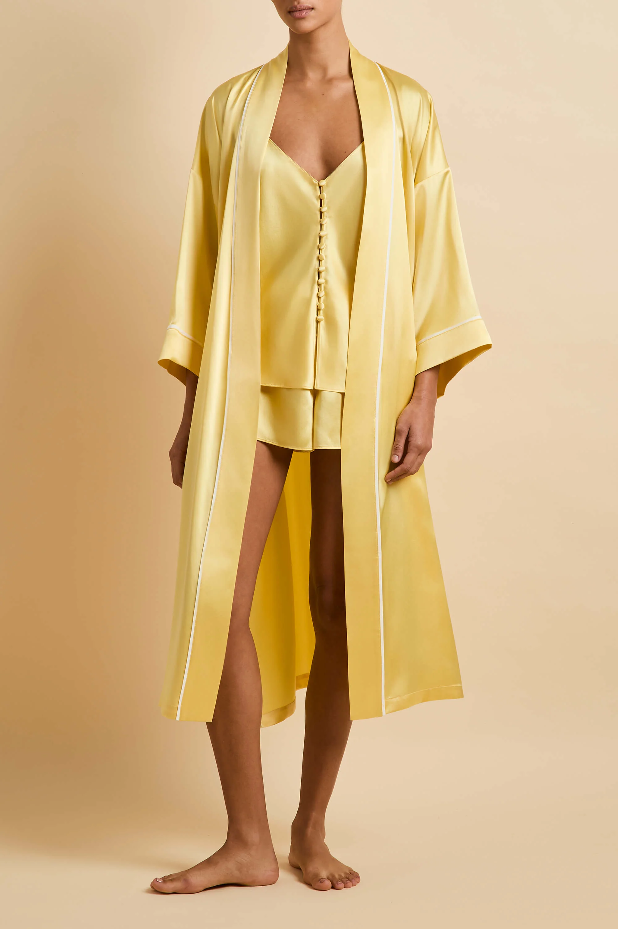 Etta Limón Yellow Camisole Set in Silk Satin - Image 5