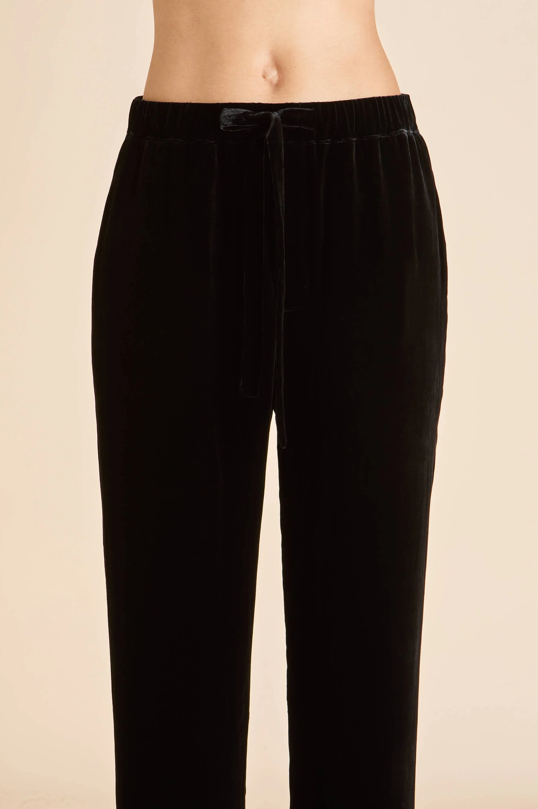 Fifi Valentina Black Crystal Fringe Pyjamas in Silk Velvet - Image 6