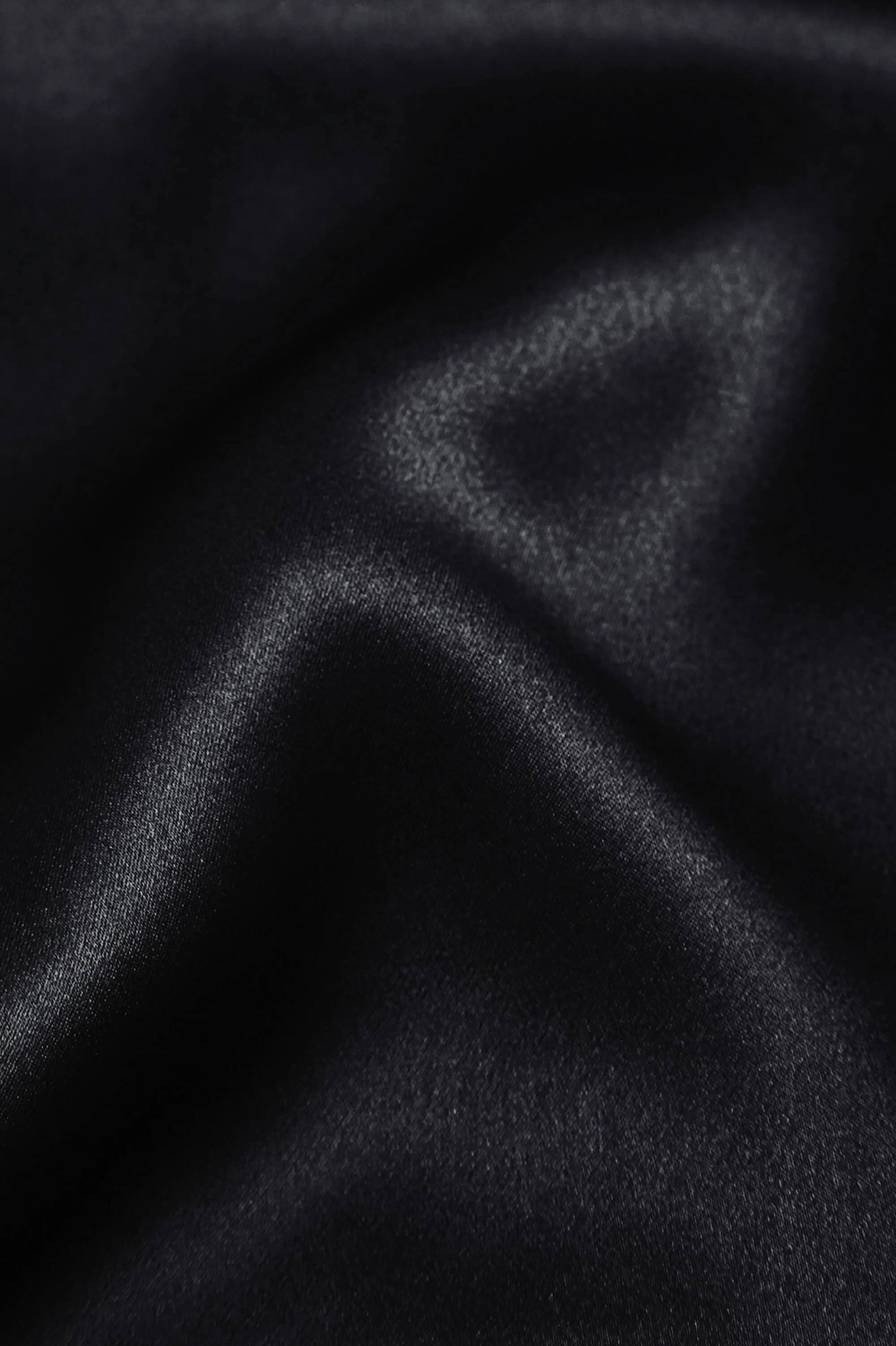 Gala Jet Black Slip Dress in Silk Satin - Image 6