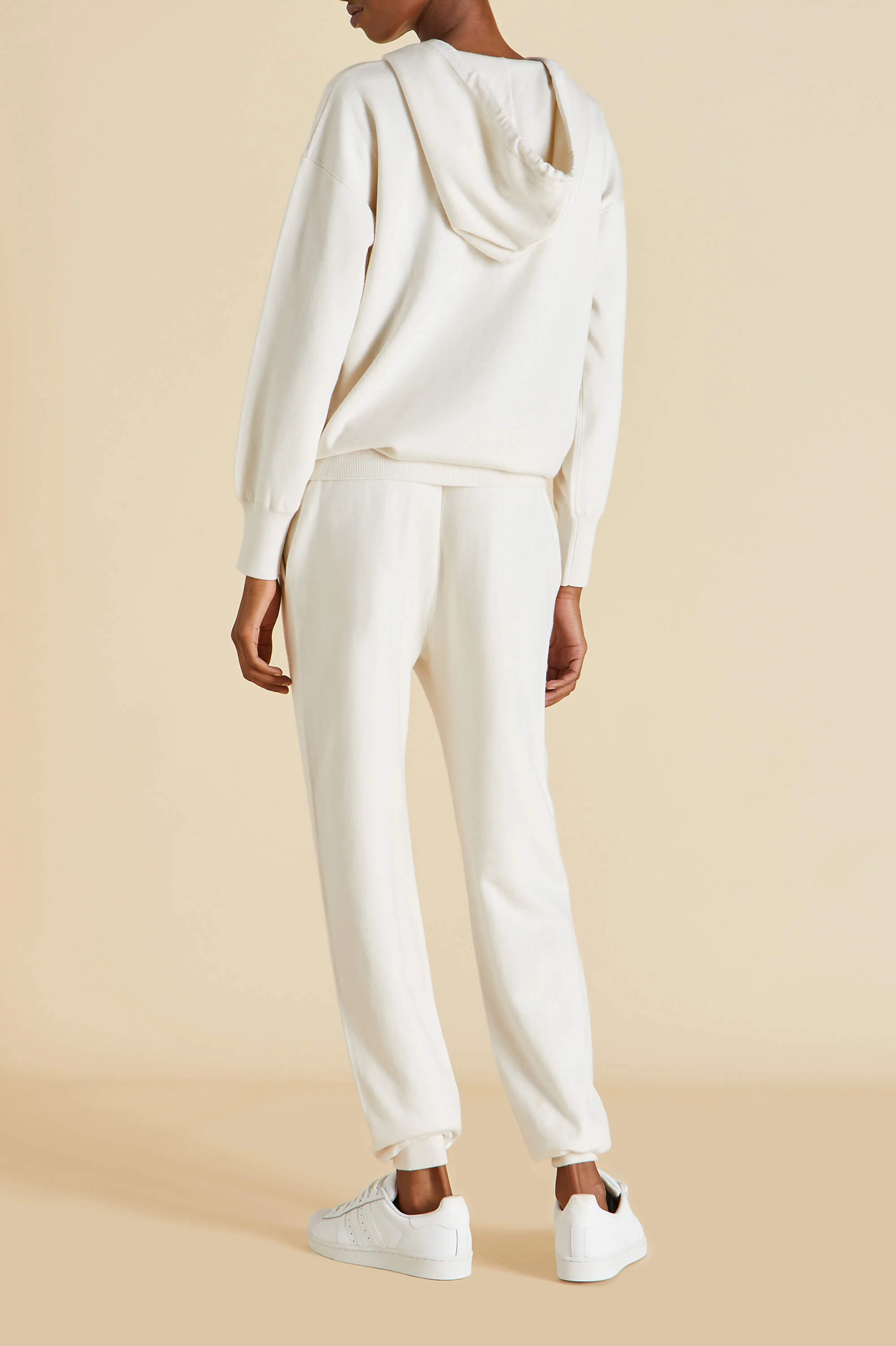 Gia Alaska Ivory Tracksuit in Silk-Cashmere - Image 7