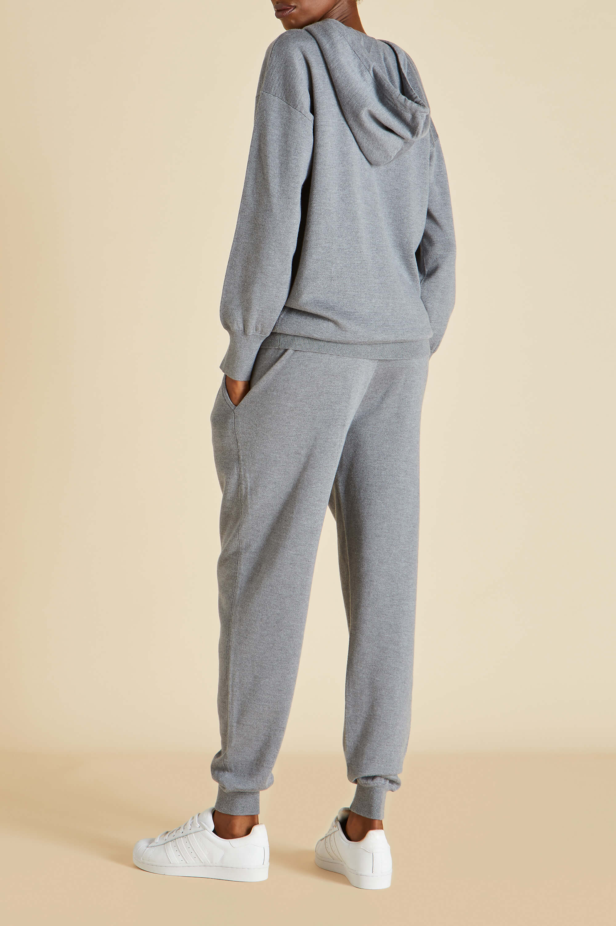 Gia London Grey Tracksuit in Silk-Cashmere - Image 5