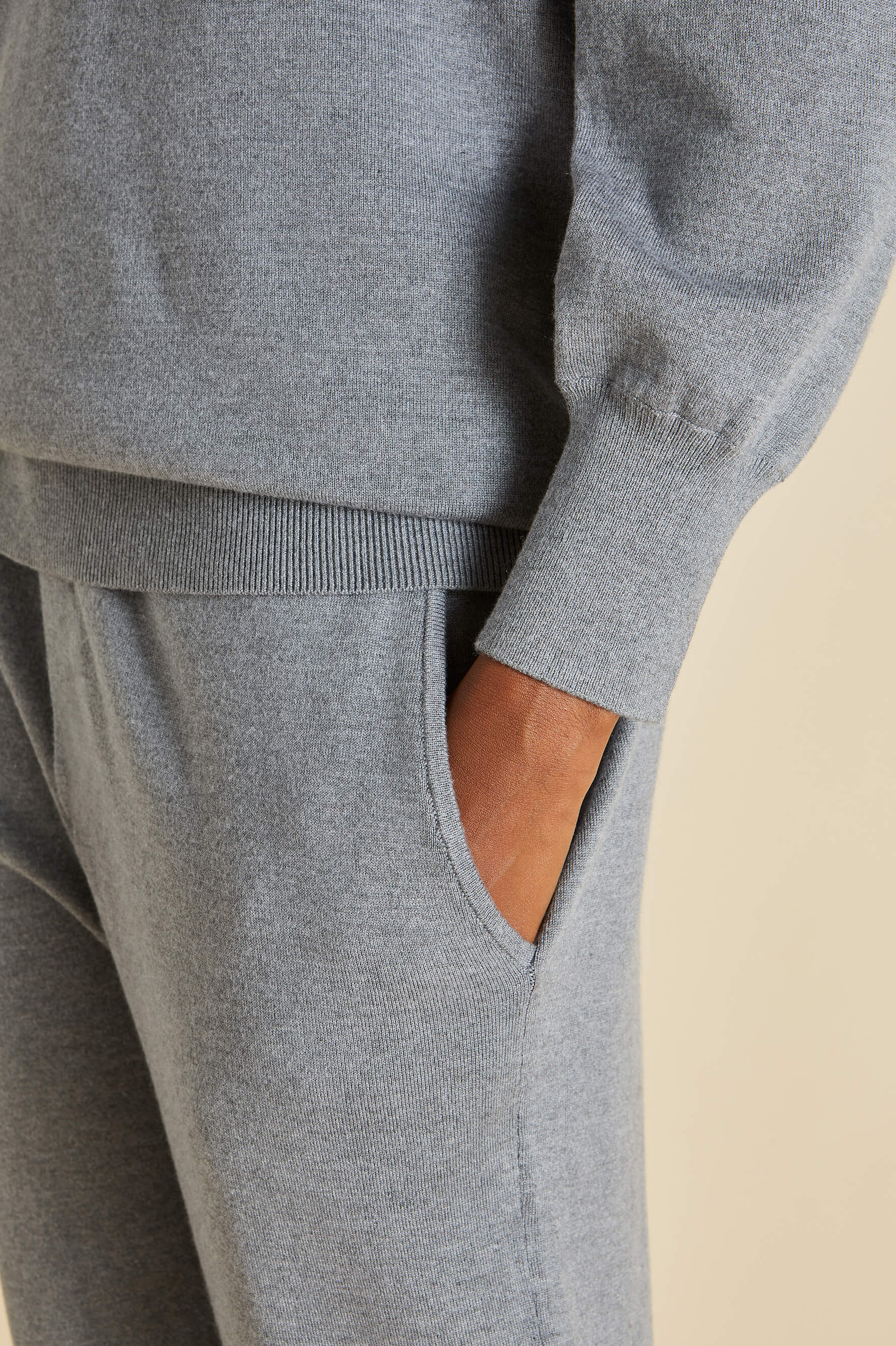 Gia London Grey Tracksuit in Silk-Cashmere - Image 6