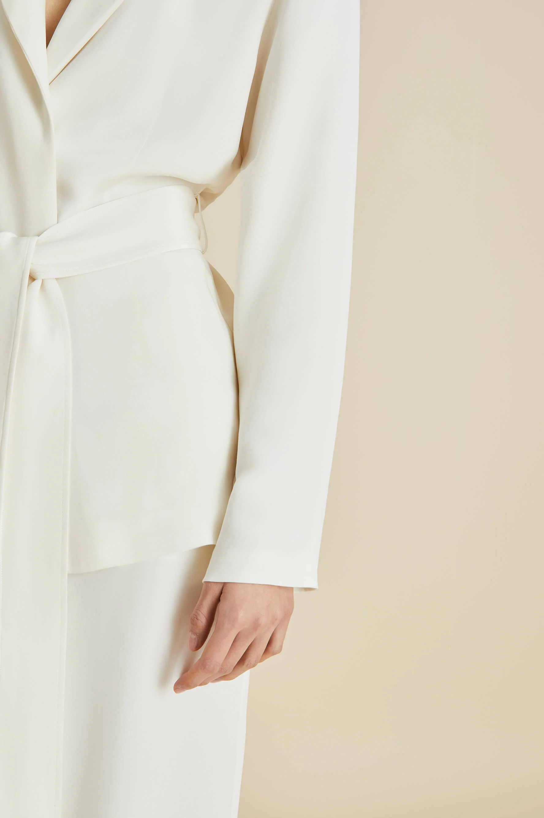 Jagger Ivory Pyjamas in Marocain - Image 7