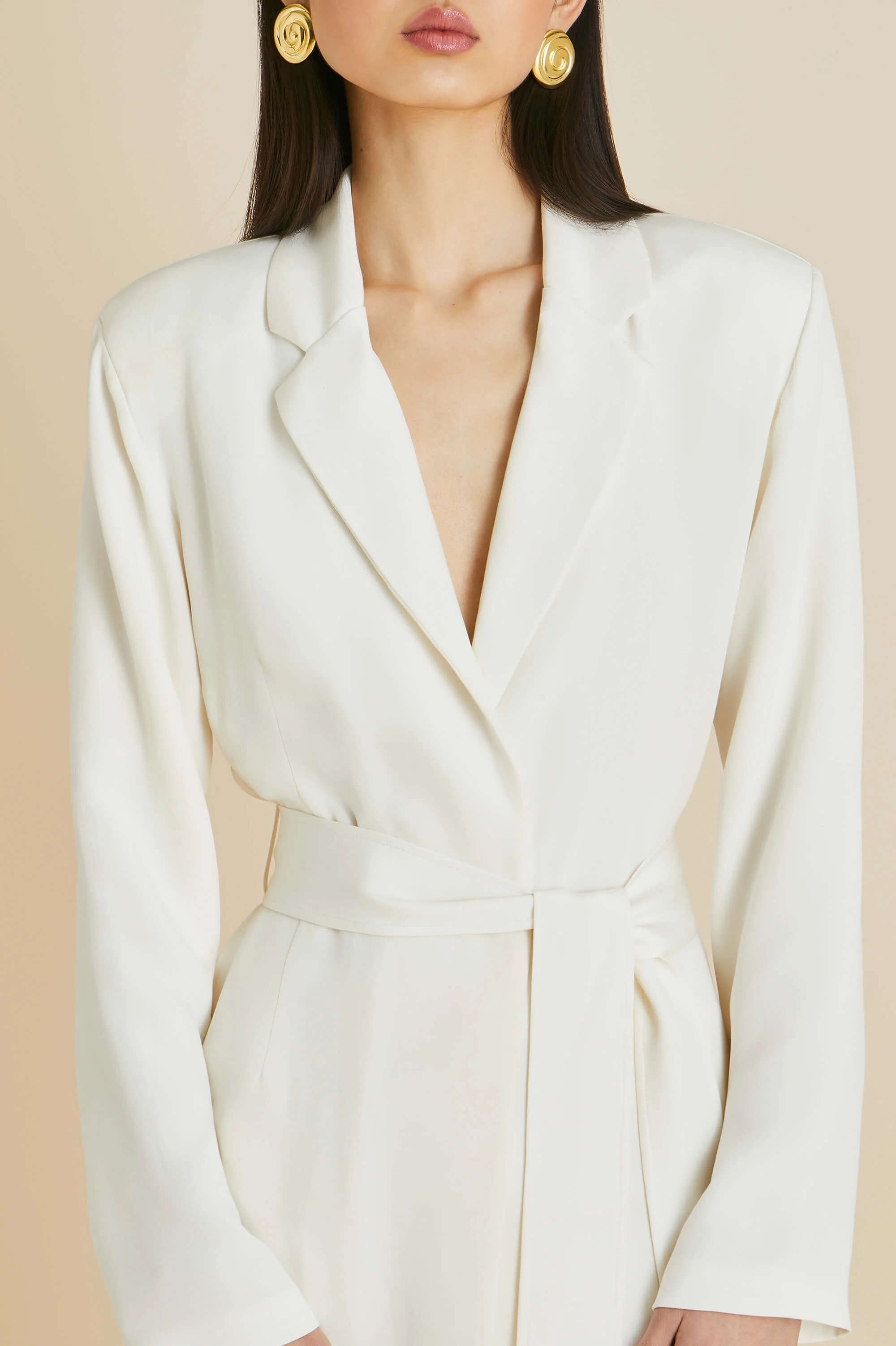 Jagger Ivory Pyjamas in Marocain - Image 8