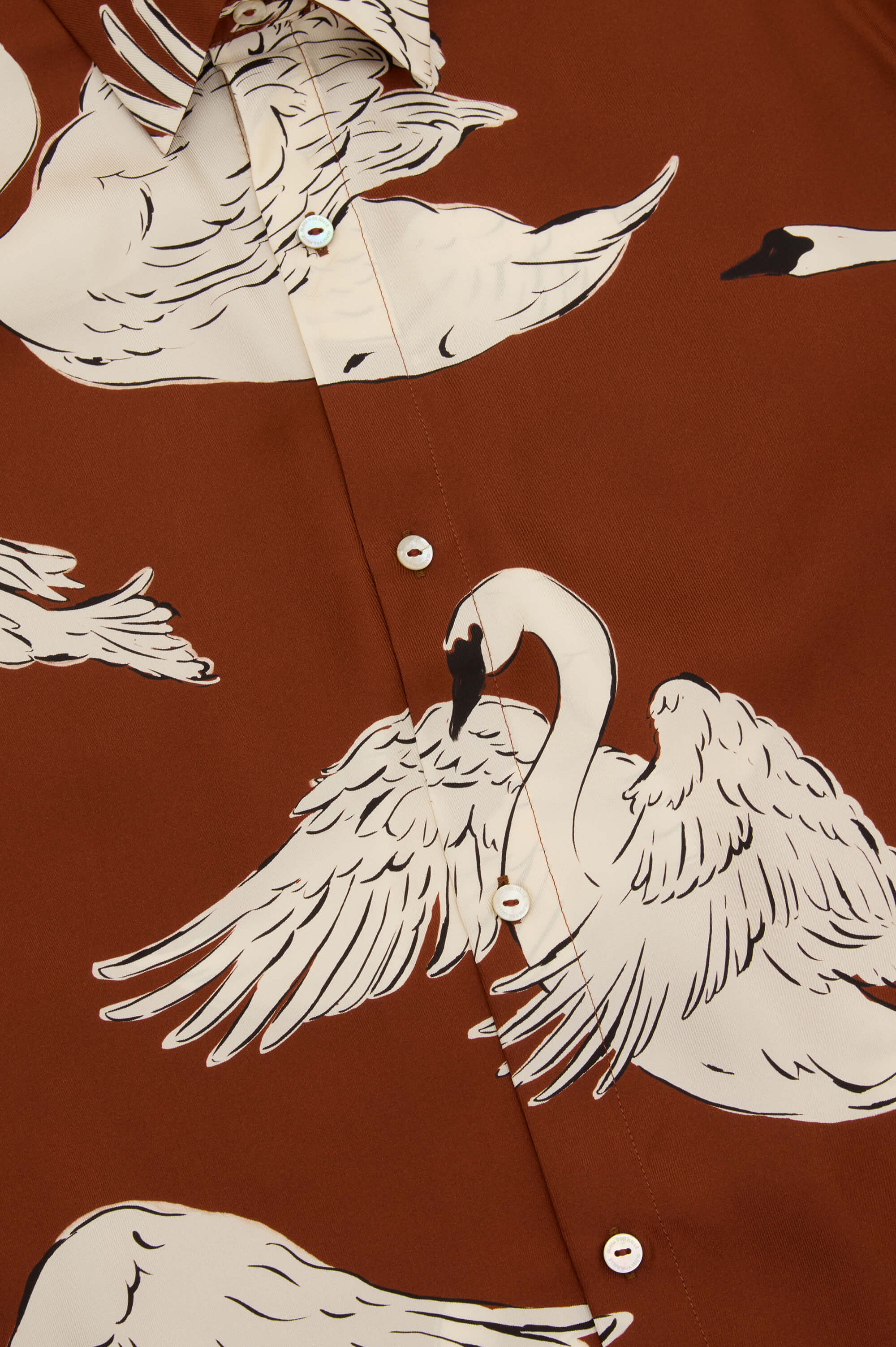 Kick Inés Brown Swan Pyjamas in Silk Twill - Image 7