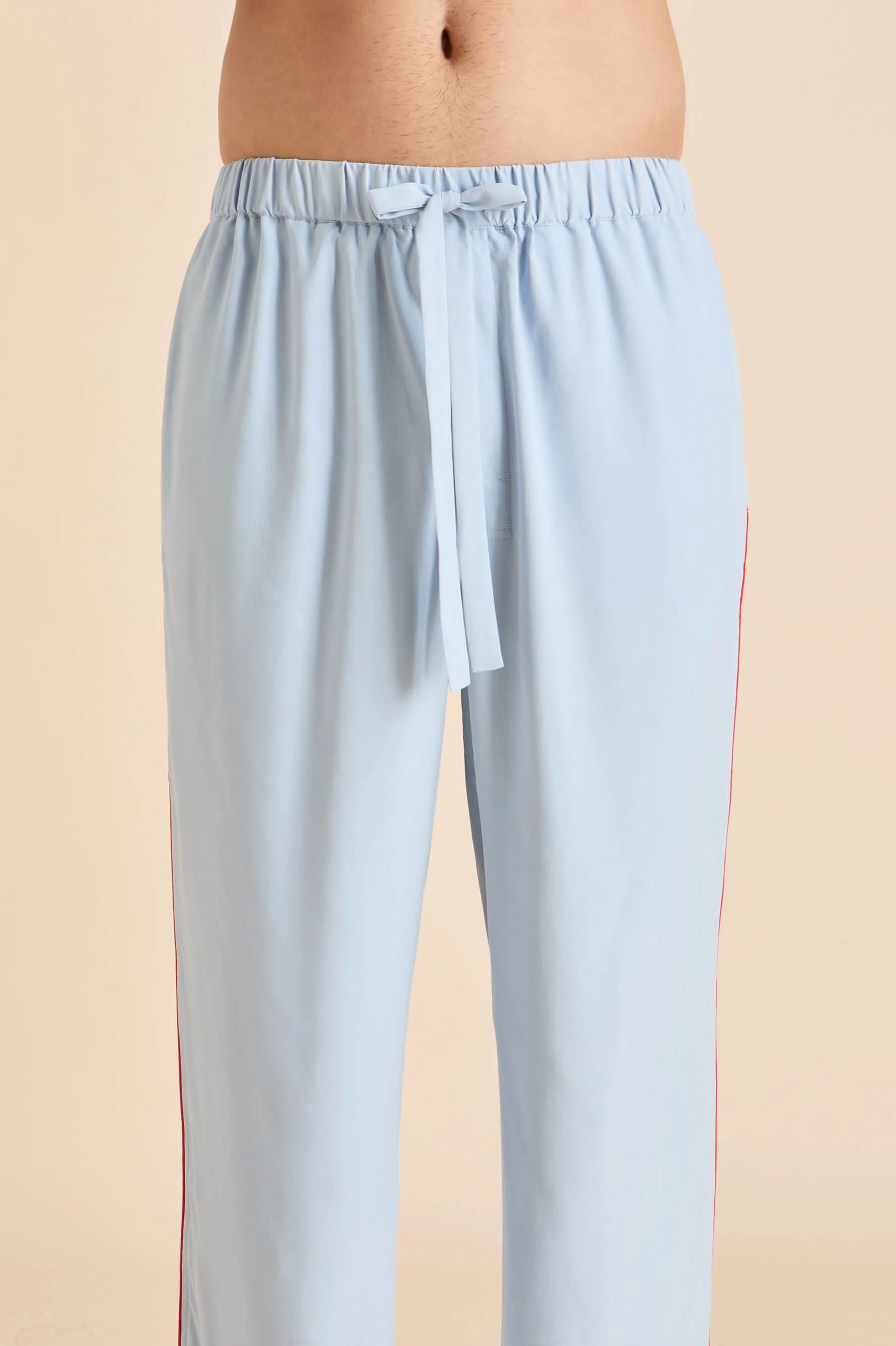 Laurent Cerulean Blue Pyjamas in Sandwashed Silk - Image 6