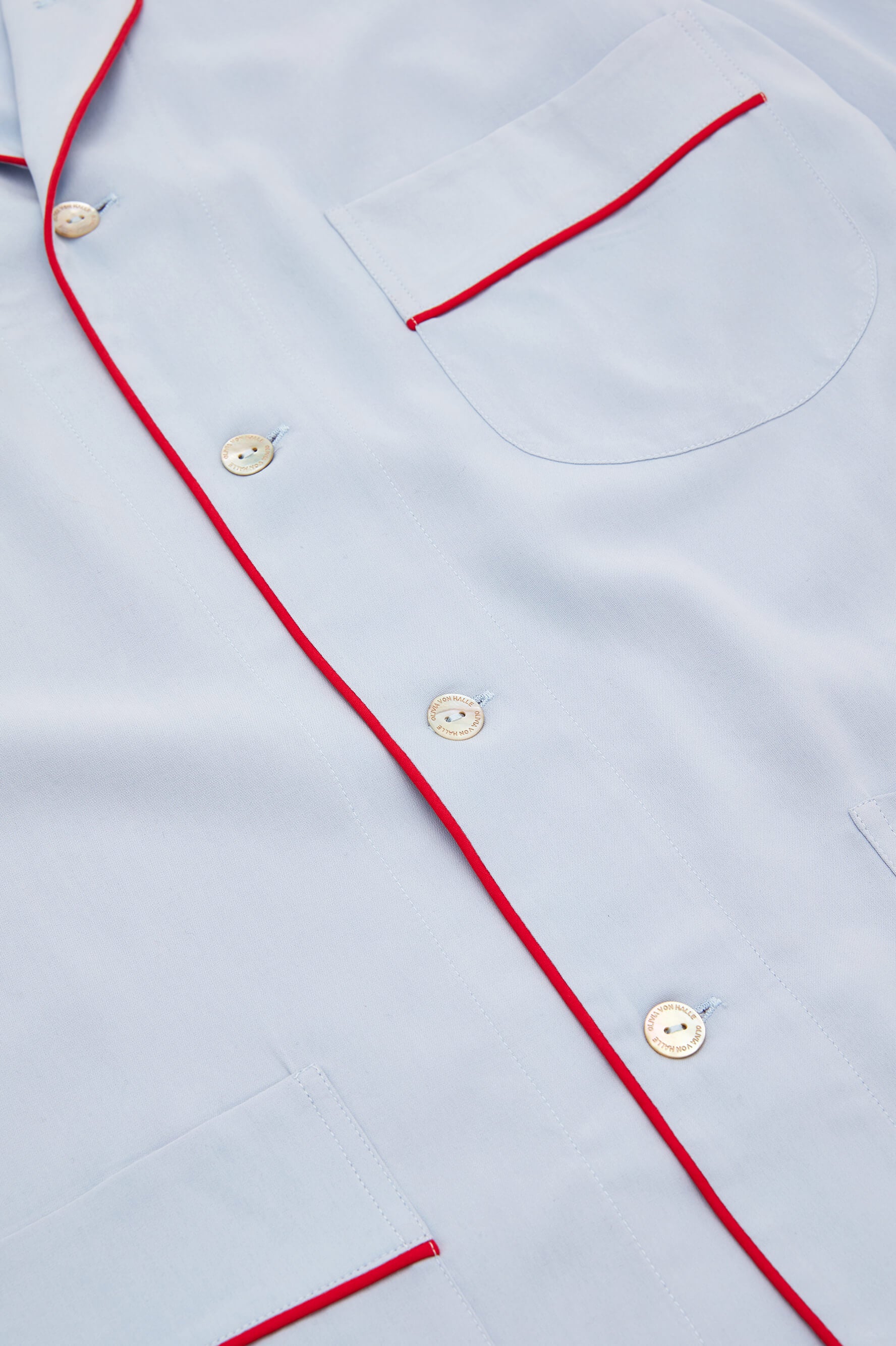 Laurent Cerulean Blue Pyjamas in Sandwashed Silk - Image 7