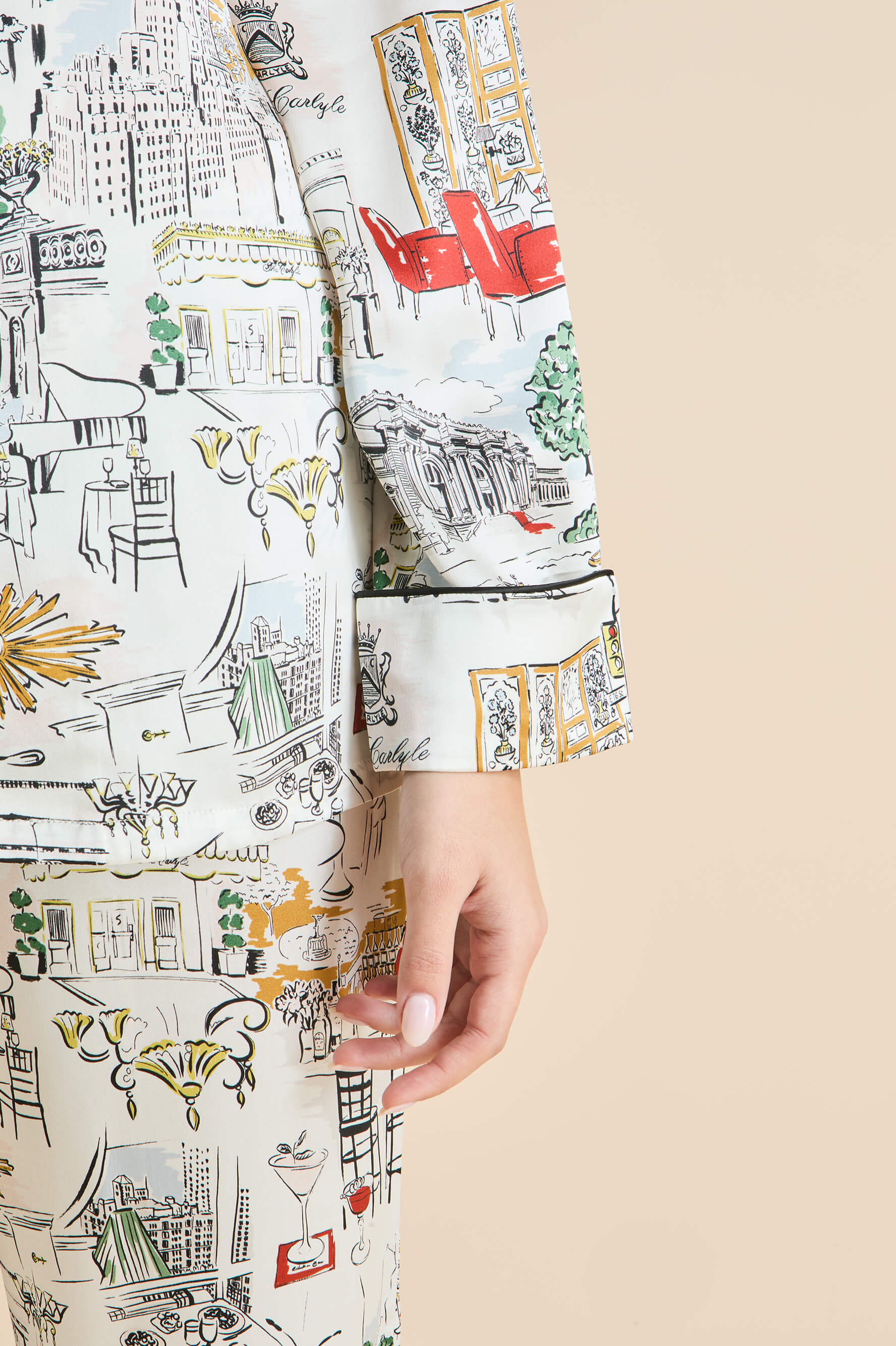 Lila Carlyle Ivory Pyjamas in Silk Satin - Image 8