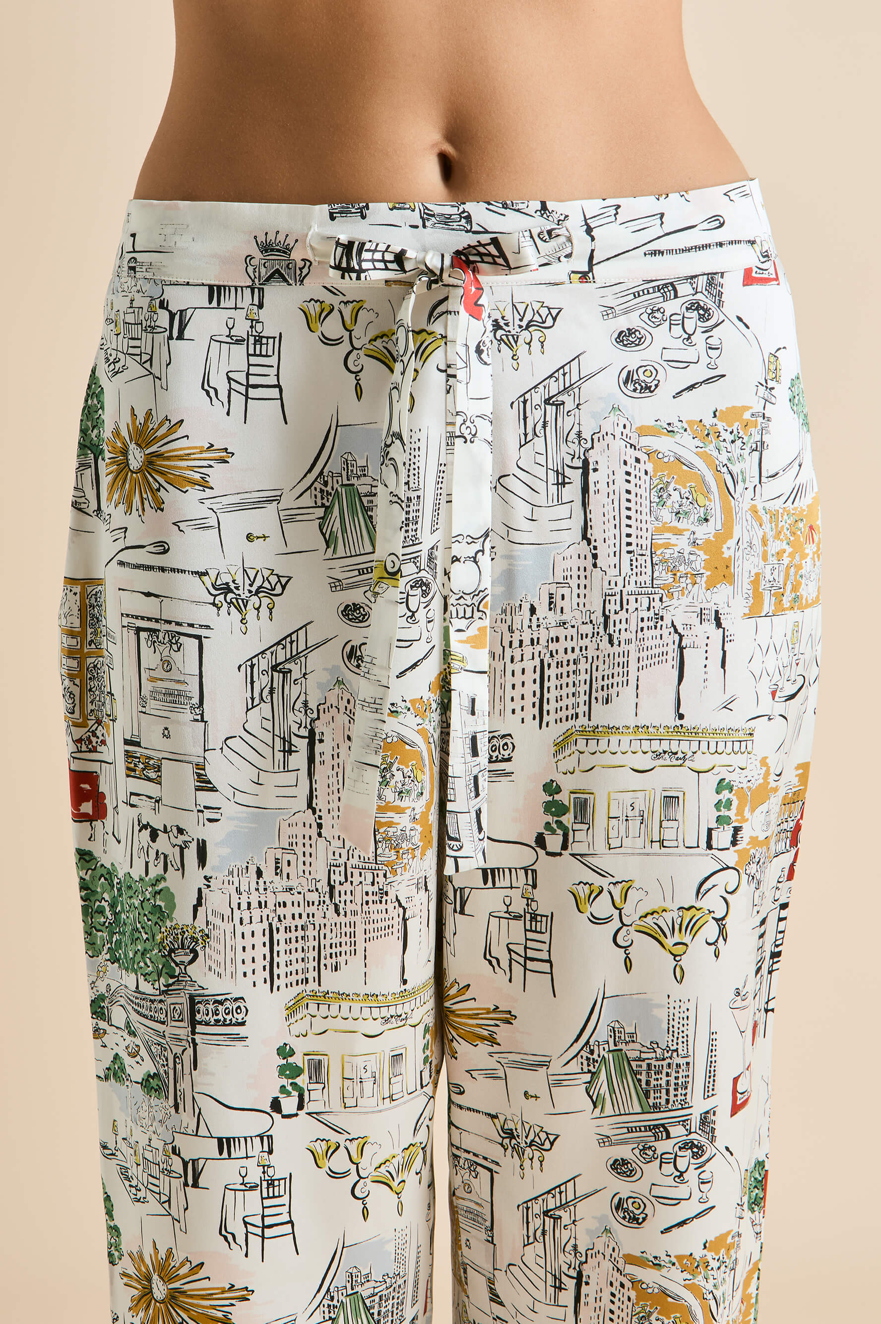 Lila Carlyle Ivory Pyjamas in Silk Satin - Image 9